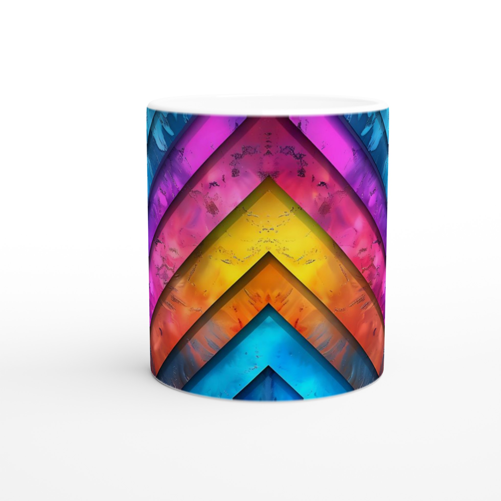 Abstrakt Målad Keramikmugg - 11oz, Välj mellan 7 levande färger 8 d0aa24d0-de7a-45f2-a96f-6ab2a45db806
