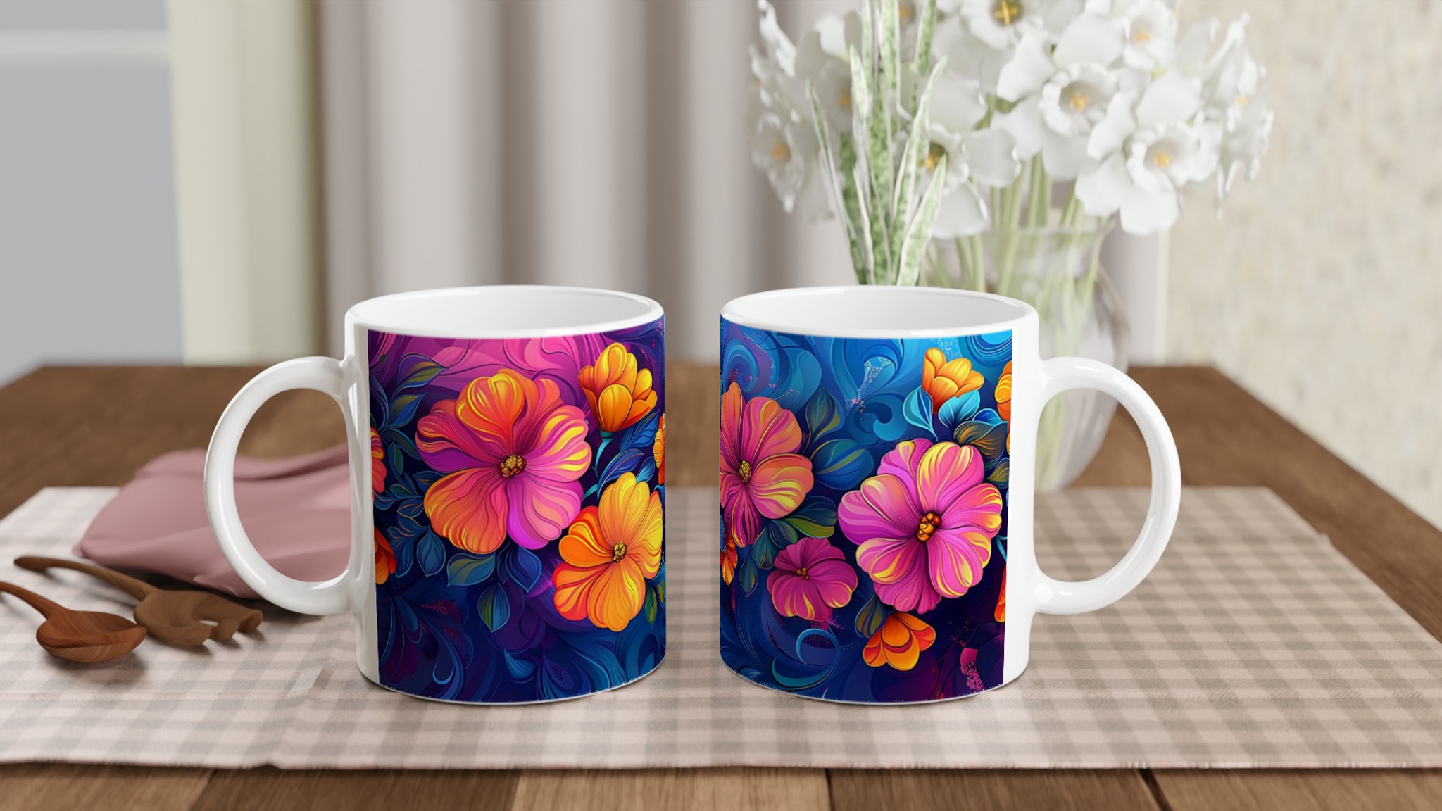 Mugg med Levande Blomsterprakt – Välj din Färg för en Konstnärlig Kaffestund 10 d0c32e65-f628-4929-9fc0-4650422d2f47