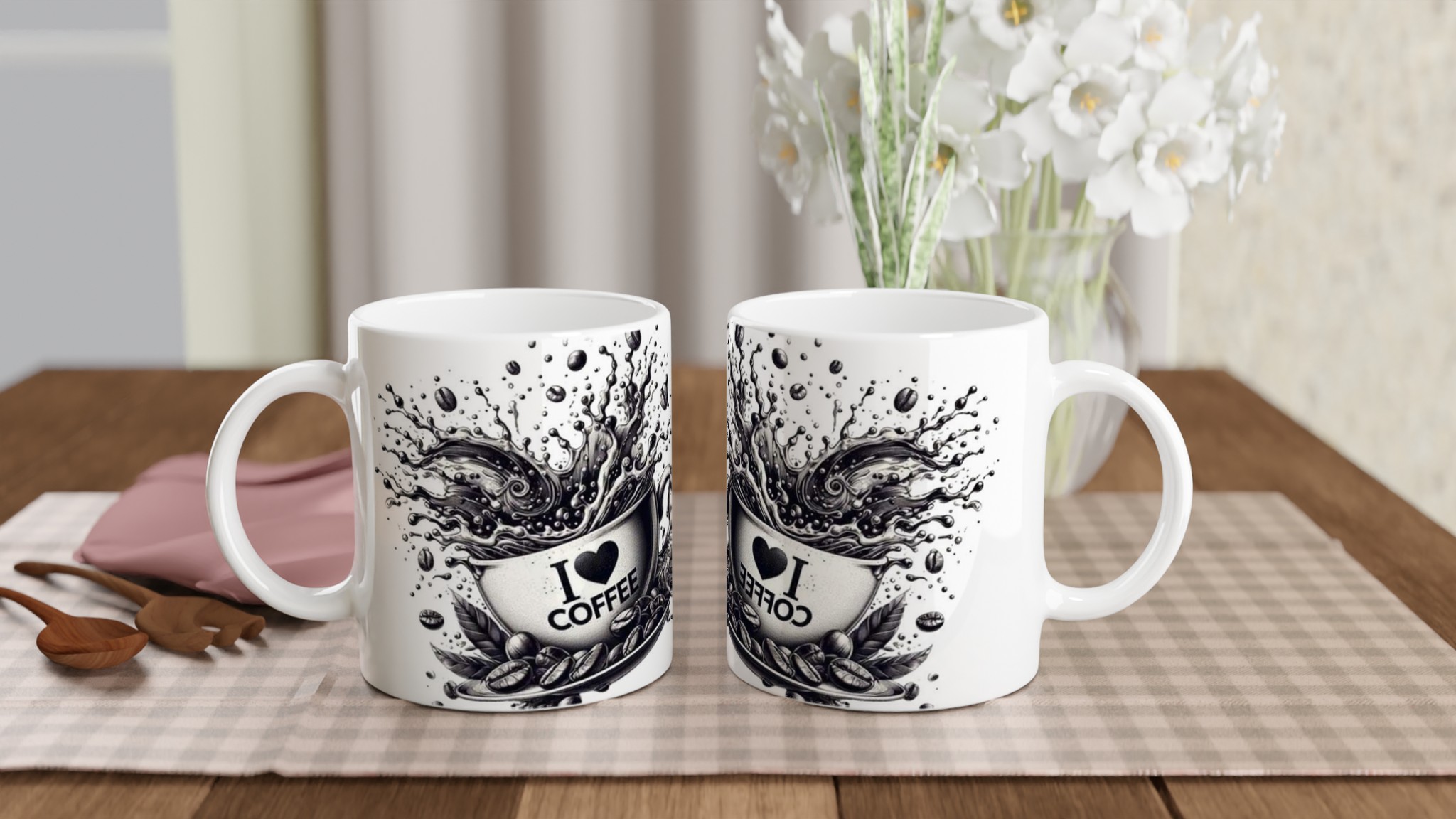 I ♥ Coffee 11oz Keramisk Mugg med Dynamisk Kaffemotiv i Väljbar Färg 11 d0cad91b-3c13-482c-b5eb-718118dced06