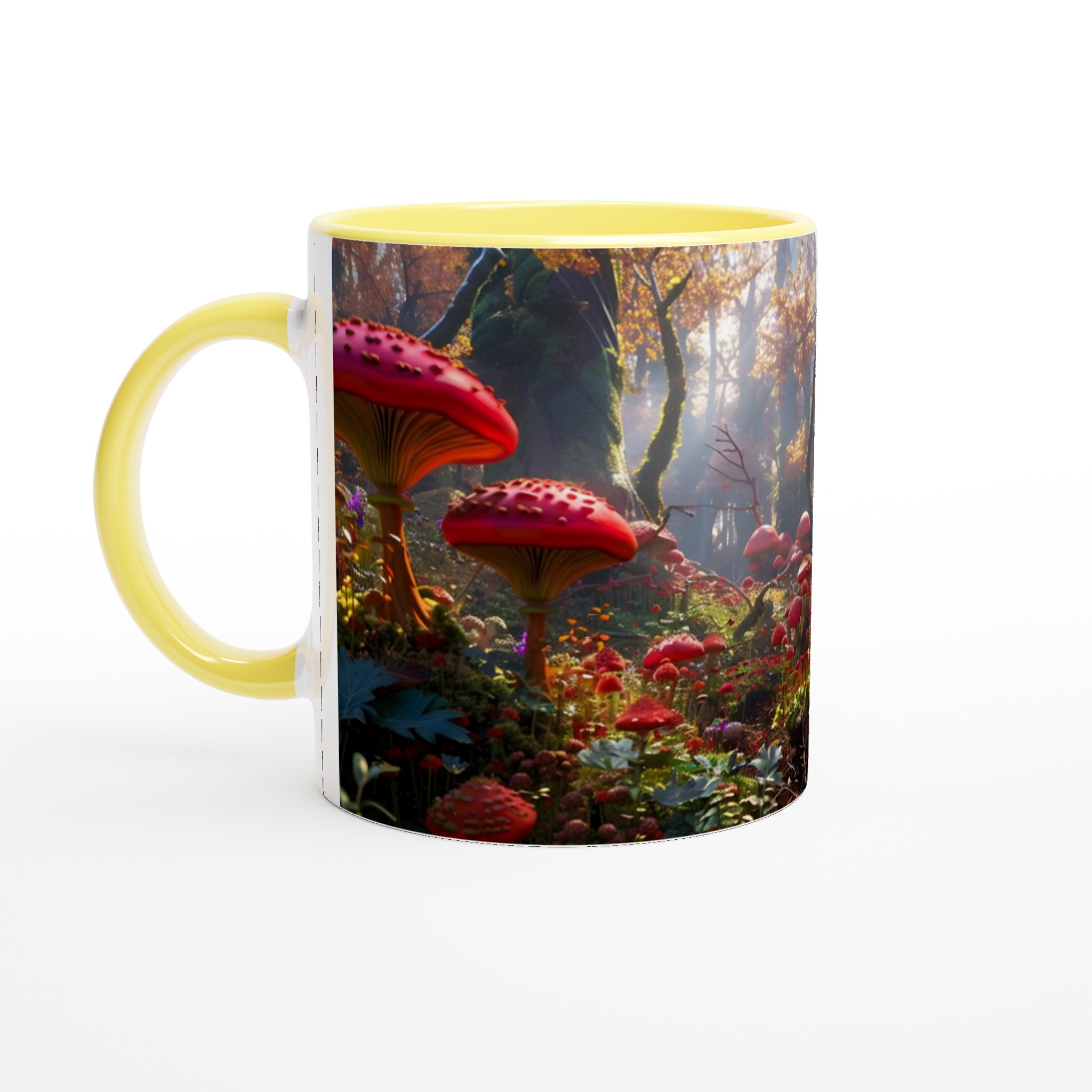 Förtrollad Skog Mugg – Levande Röd Svamp Design på 11oz Keramikmugg 3 d0ec1731-5408-48d0-bcea-b7992fcdaf51