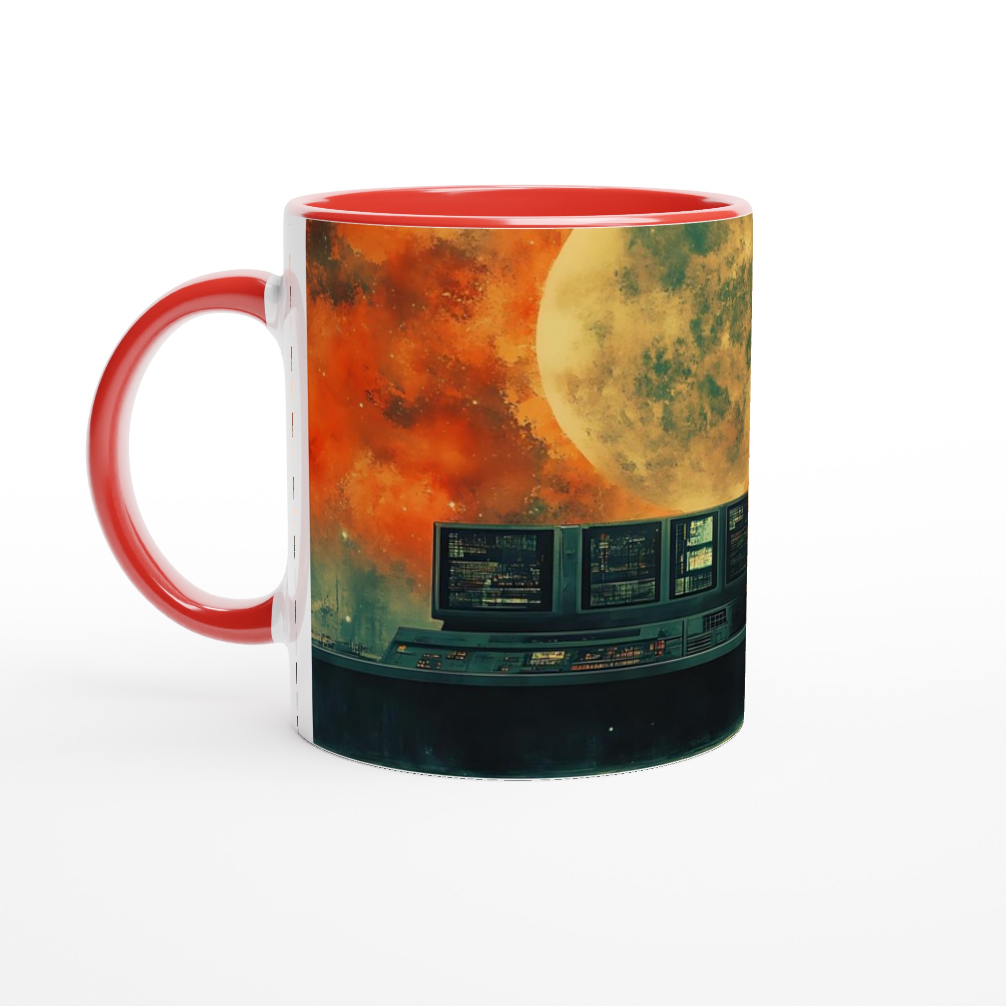 Kosmisk Överblick Mugg – Sci-Fi Konst inspirerad keramikmugg i ditt val av färg 5 d11b7926-1cfd-4977-9fa0-2fc410239988