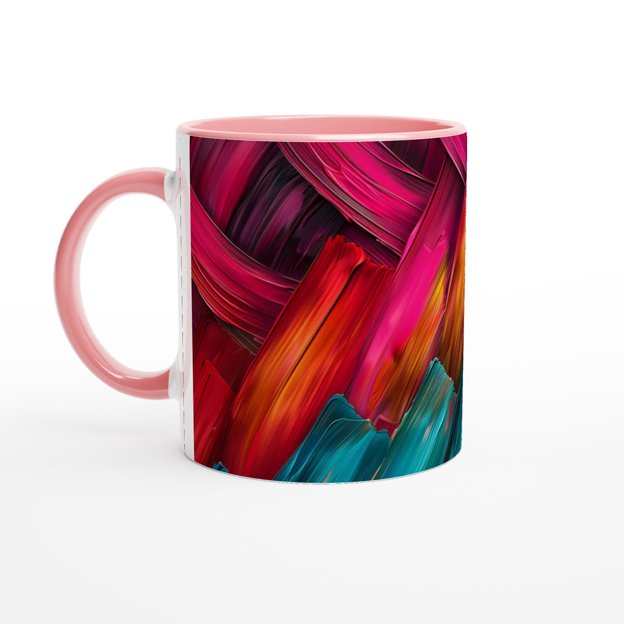 Vit 11oz keramisk mugg med levande färgexplosion – välj bland sju stilfulla nyanser 6 d14a970c-56af-4e54-9aa7-e744160bdecb