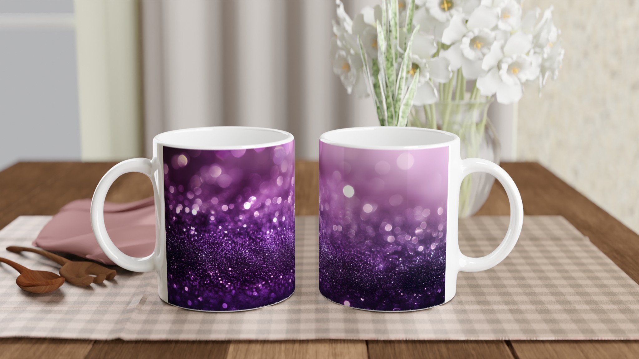 Glittrande Lila Keramikmugg – 11oz kaffemugg för en touch av glamour 11 d1ceba37-a737-4495-9631-3d341a961008