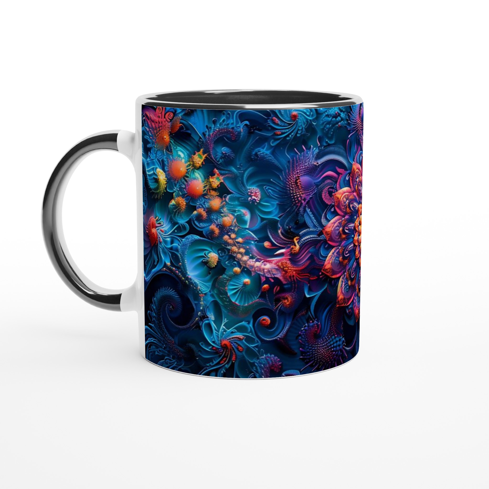 Kosmisk Blomsterprakt Keramikmugg – En Explosion av Färg och Mytisk Design (11oz) 4 d1f74018-c5c5-4f08-8d89-2264b8ef202b