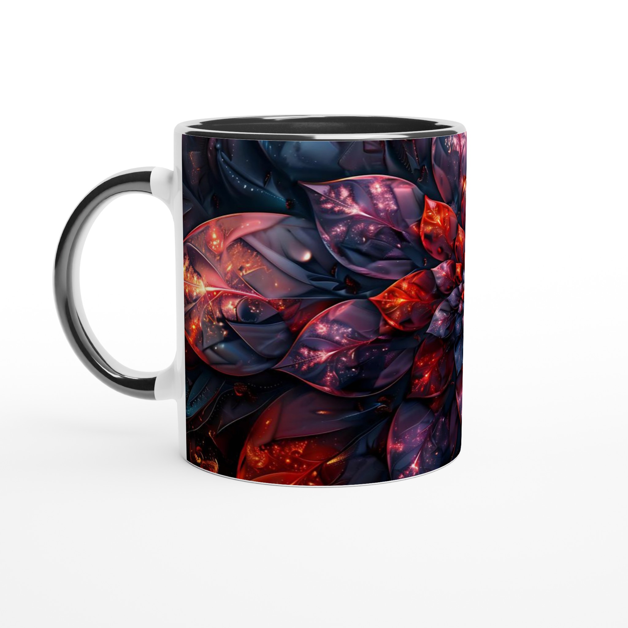 Kosmisk Blomster Keramisk Mugg - Strålande Galaxmönster i 11oz, Välj bland 7 Livfulla Färger 4 d204e49b-110a-4b35-bd2e-ccae2e29c86d