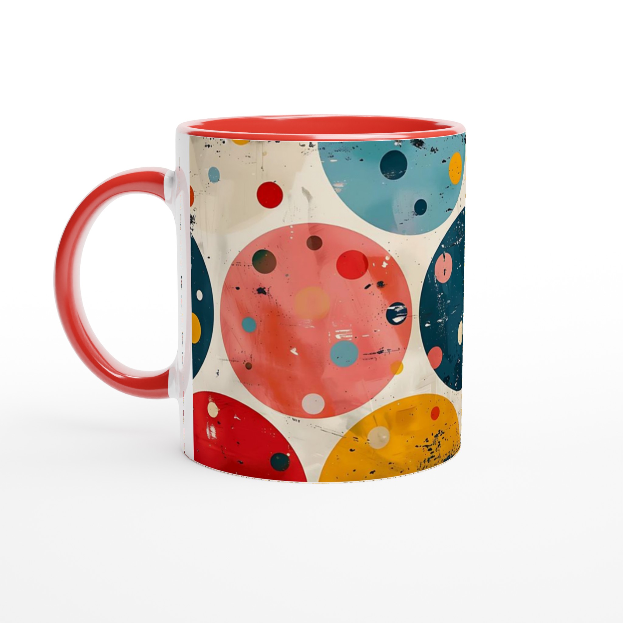 Retro Polka Dot Keramikmugg – Färgglad, Slitstark 11oz Kaffemugg i Ditt Val av 7 Livliga Färger 5 d2086f06-1c67-42ab-972c-377d79f9106c