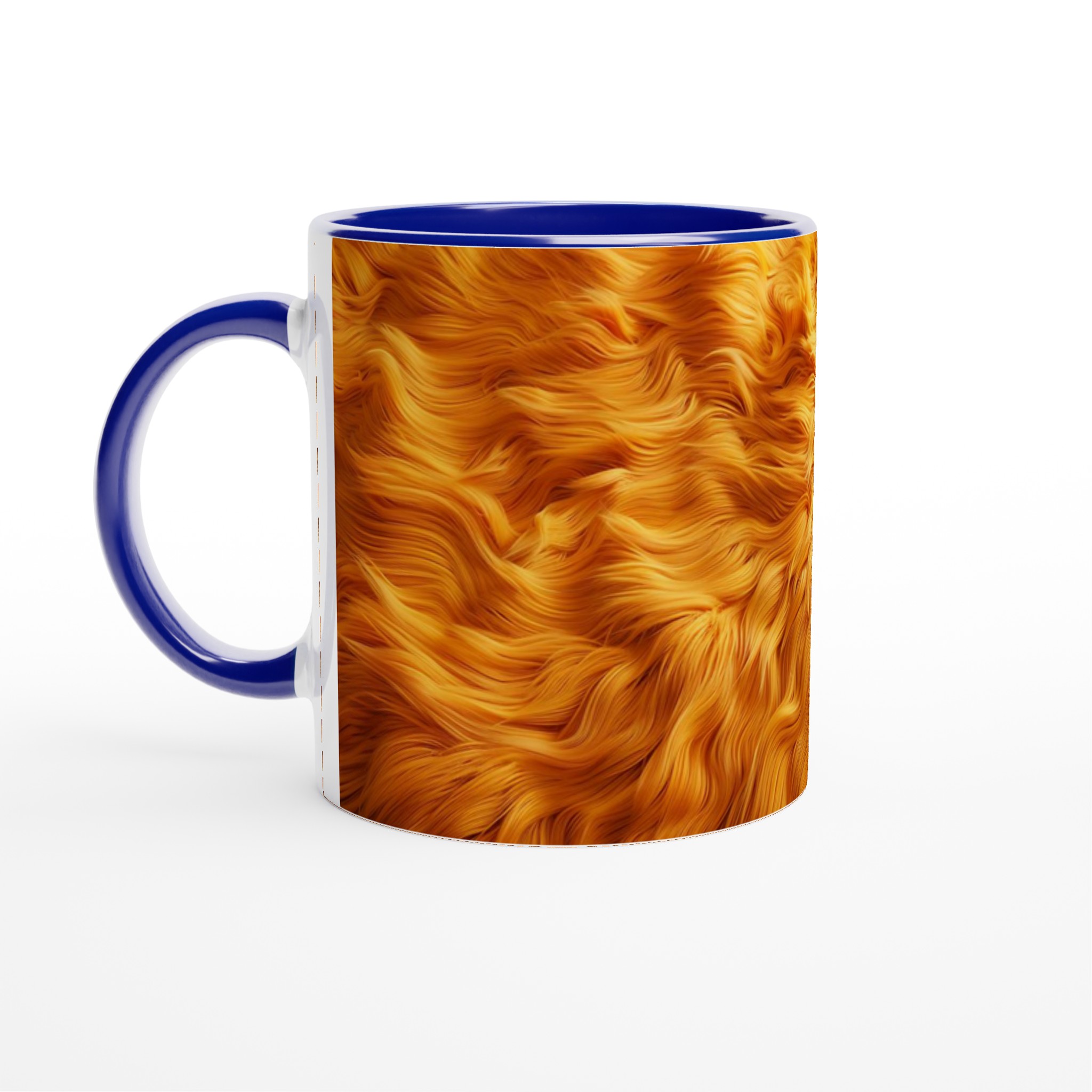 Vit 11oz Keramisk Mugg med Livfullt Flytande Orange Mönster – Välj Din Favoritfärg 2 d2118efc-dbf5-4be3-8640-6a00e66cda62