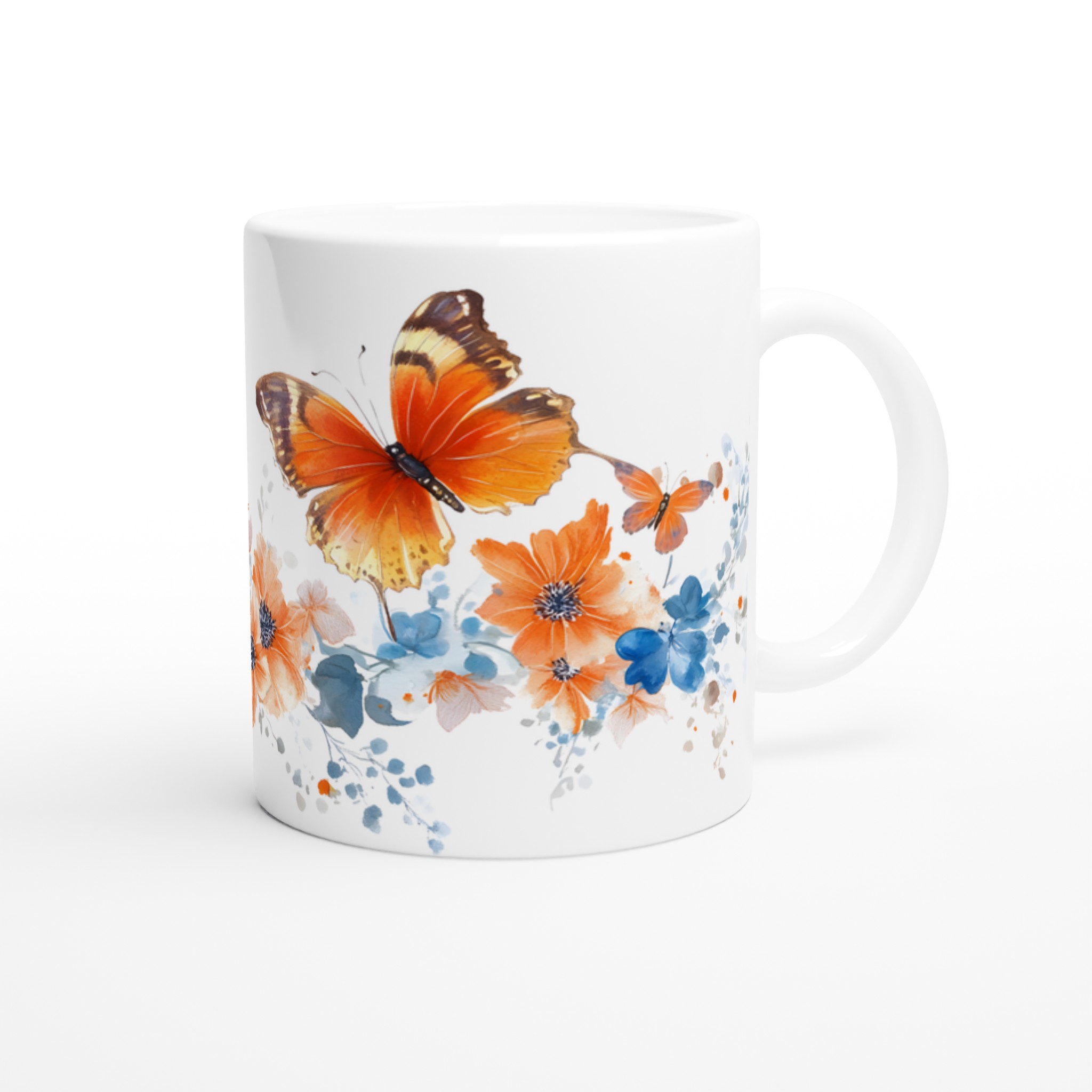 Fjärilsparadis Keramikmugg - Akvarellblommor & Färgglada Fjärilar i Flera Nyanser (11oz) 9 d22918cd-15f7-4e98-83c7-a4bf4ff8597d