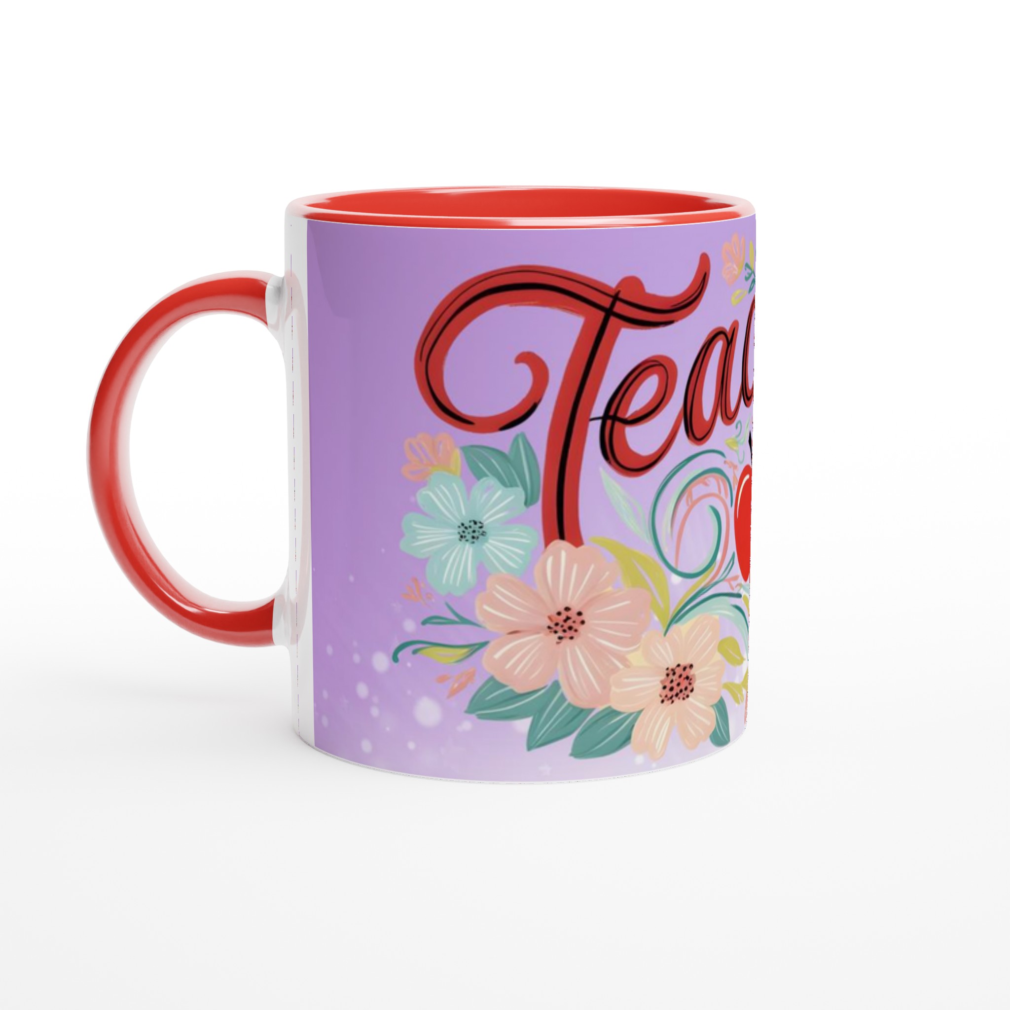 Teacher's Day 11oz Ceramic Mug – Celebrate with Vibrant Floral & Apple Design 5 d2740420-3f57-445a-bf05-14bf7d9edc18