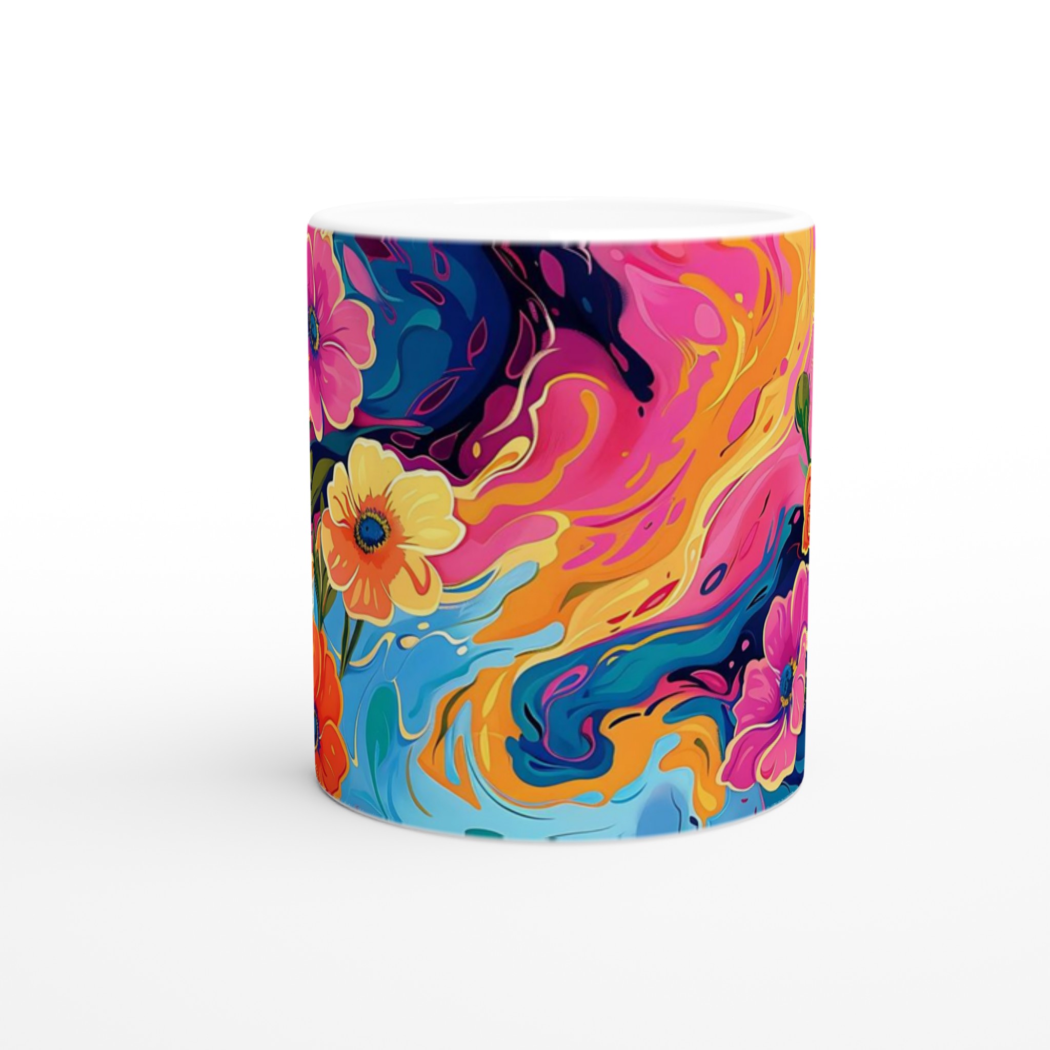 Abstrakt Blomsterprakt Mugg - Färgexplosion för Kaffe & Te i Flera Keramiska Nyanser 8 d28ce95b-1993-48f5-b735-5ea2c4f702d6