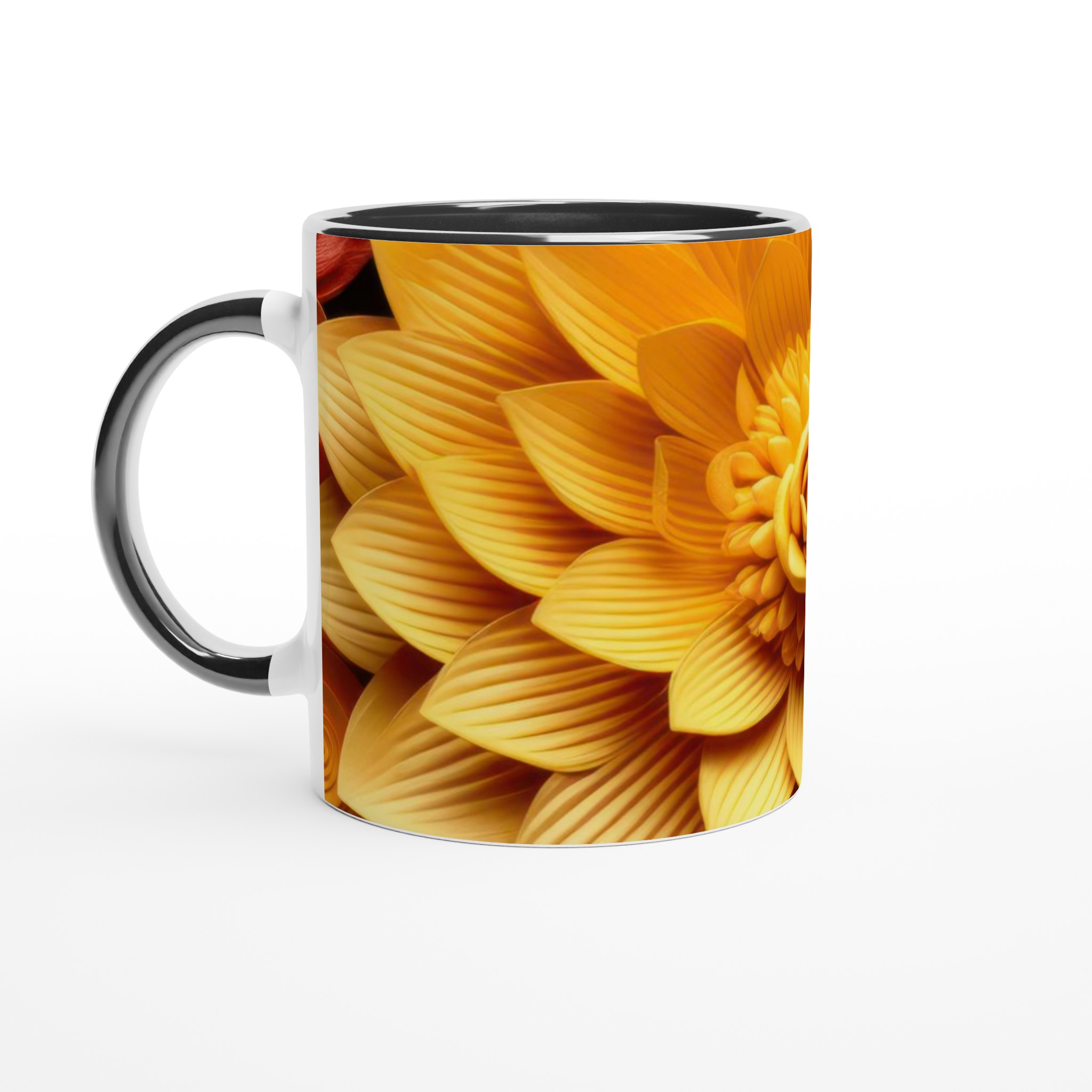 Elegant Vit 11oz Keramisk Mugg med Livfullt Blomstertryck – Välj Din Färg 4 d2b07378-ad0e-442c-b769-d1d9c899806a