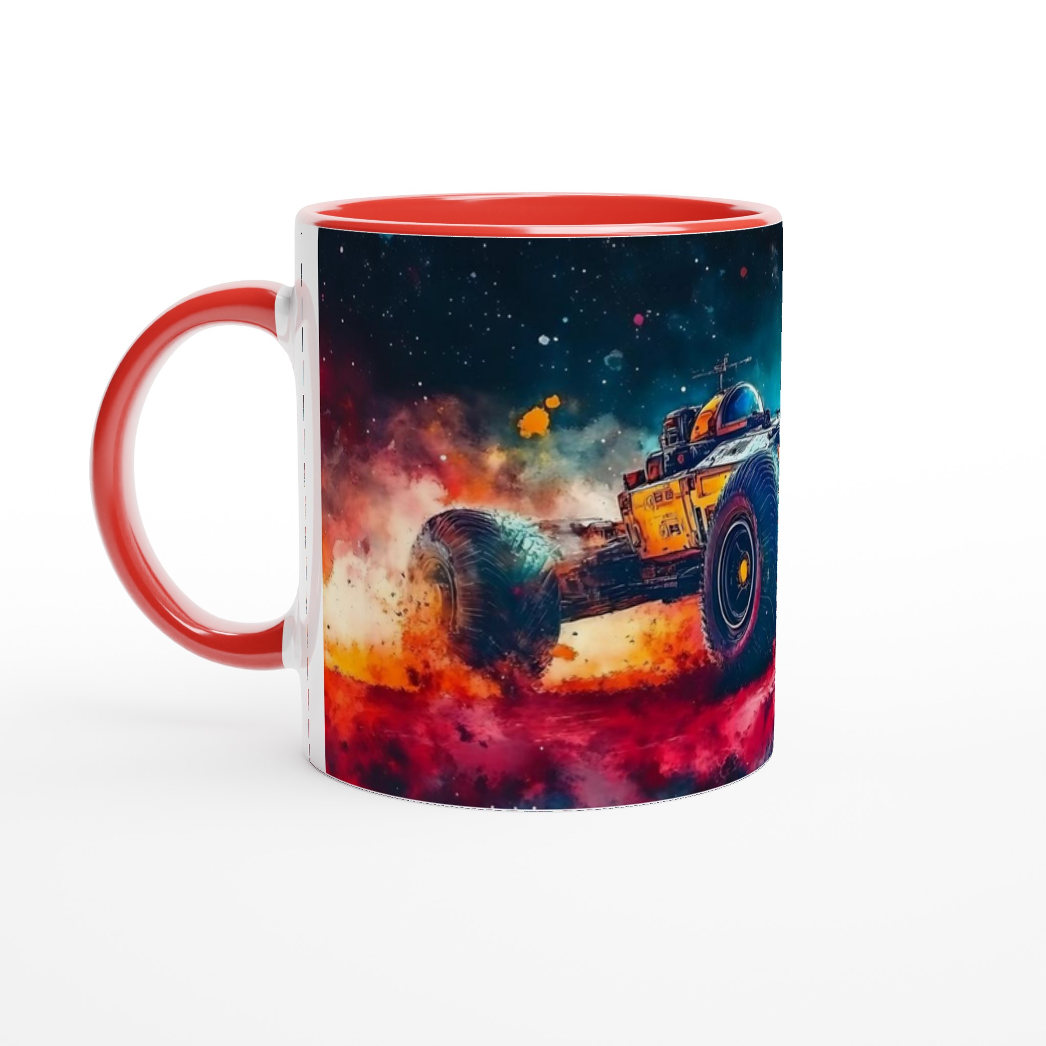 Vit 11oz keramisk mugg med explosiv futuristisk bildesign i livfulla färger 5 d2cc333d-6386-414c-b19d-d46a54299295