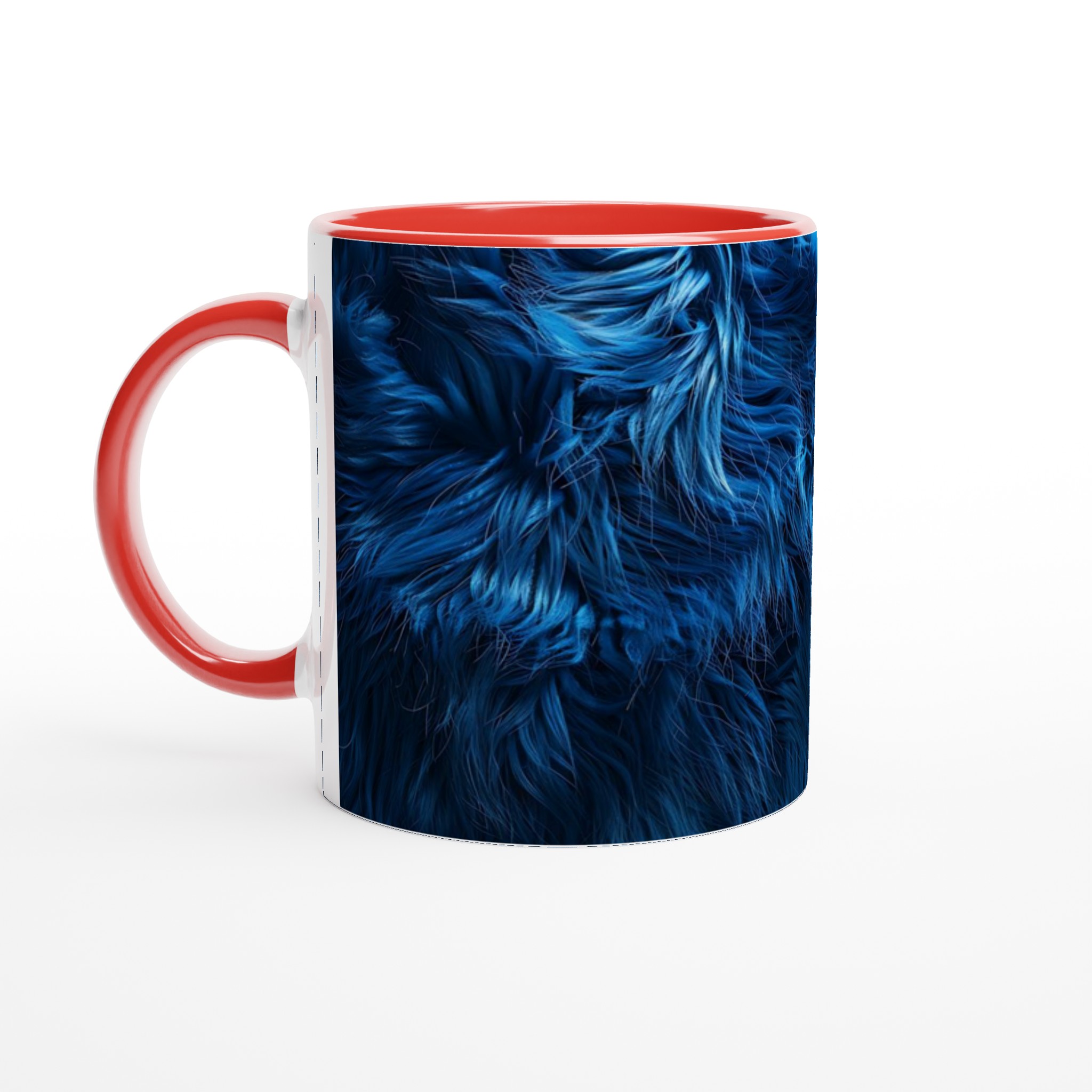 Elegant Vit 11oz Keramisk Mugg med Djupblå Designer i Sju Färger 5 d2eb697f-9603-4796-a0c6-bbfa08c62432
