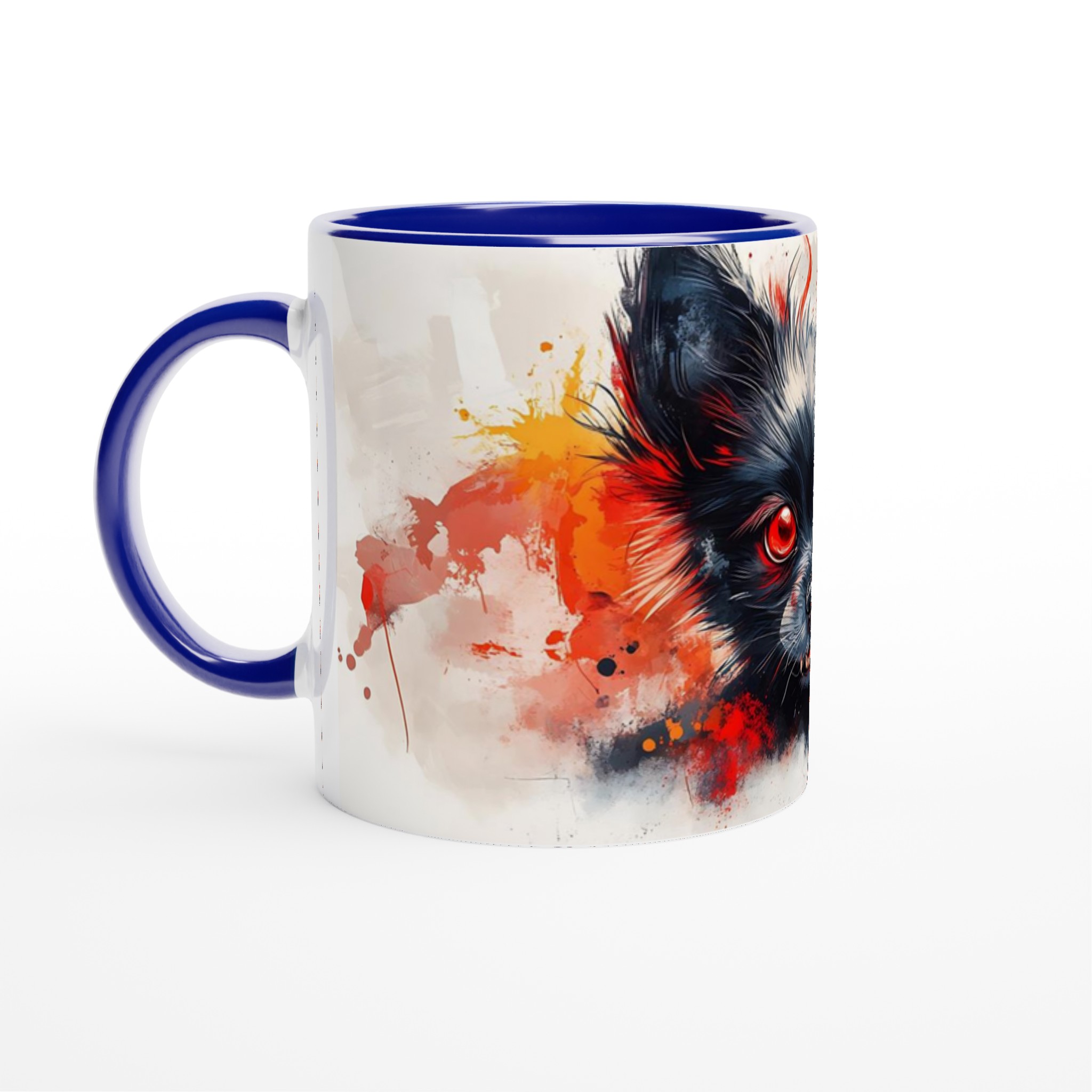 Mystisk Svart Chihuahua Mugg – Unik Design med Blodröda Ögon och Fladdermusmotiv 2 d30ea814-842a-4669-85c7-9de59de178c0
