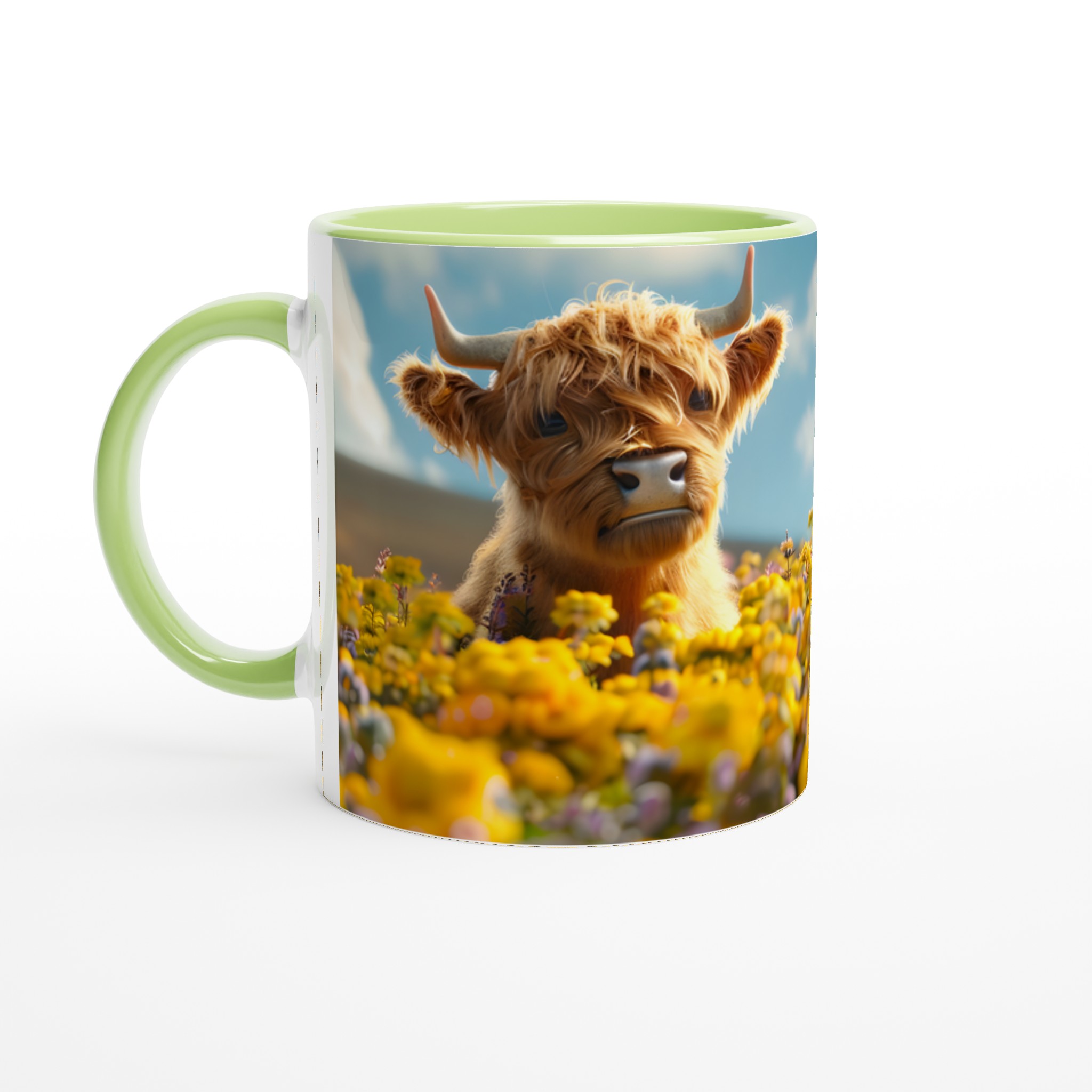 Charmig Highland Ko Mugg – Söt Djurdesign för Kaffeälskare i Åtta Färger, 11oz Keramisk Mugg 7 d3992bb3-3313-46fd-84b0-61b88ed24e58