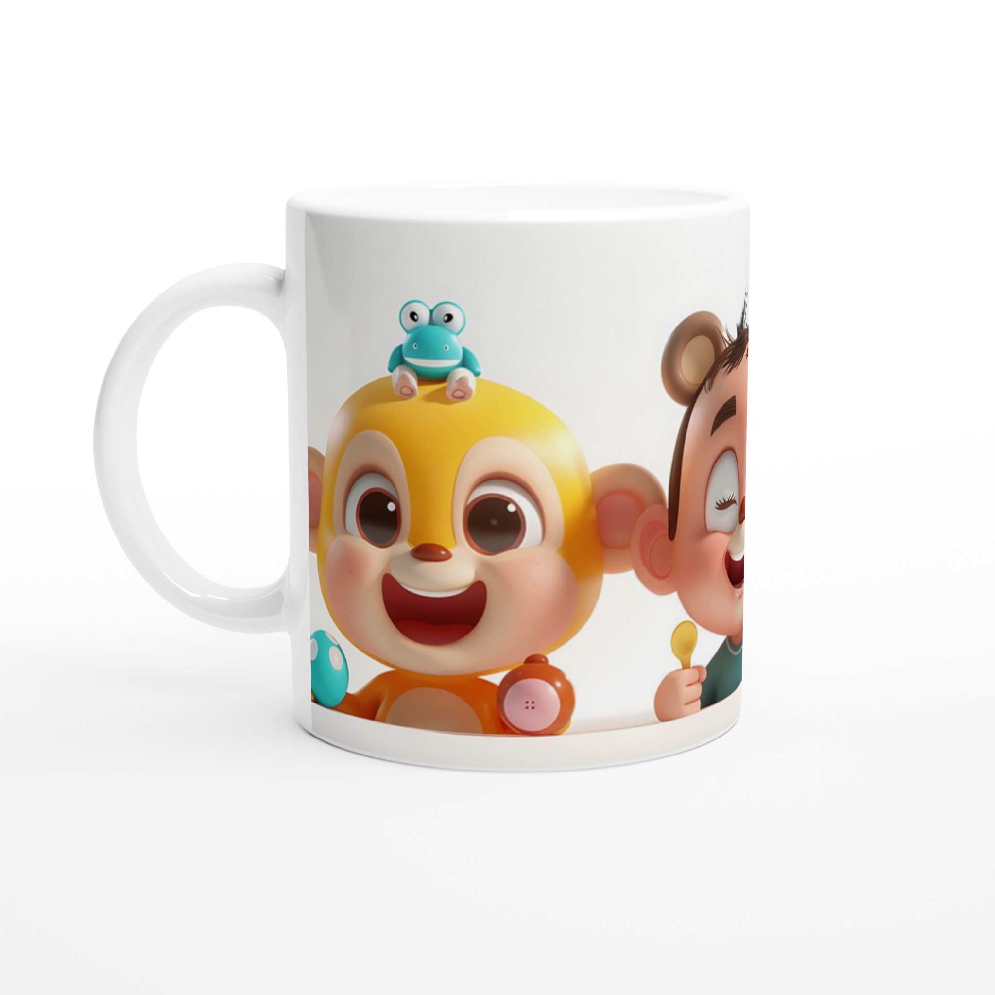 Lekfulla Vänner Barndesigns Mugg – 11oz Keramikmugg i ditt val av 7 glada färger! 1 d3add045-e874-41bb-beca-6f84aeac008c