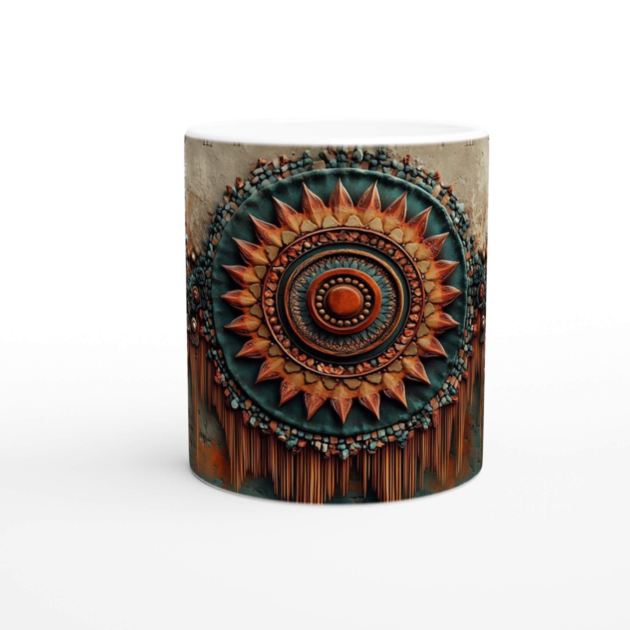 Aztec Sun Mandala Mugg - Vibrerande, Unik Keramikmugg i ditt val av sju färger 8 d3bf0ee7-d0de-470c-b7a1-1be68788f983