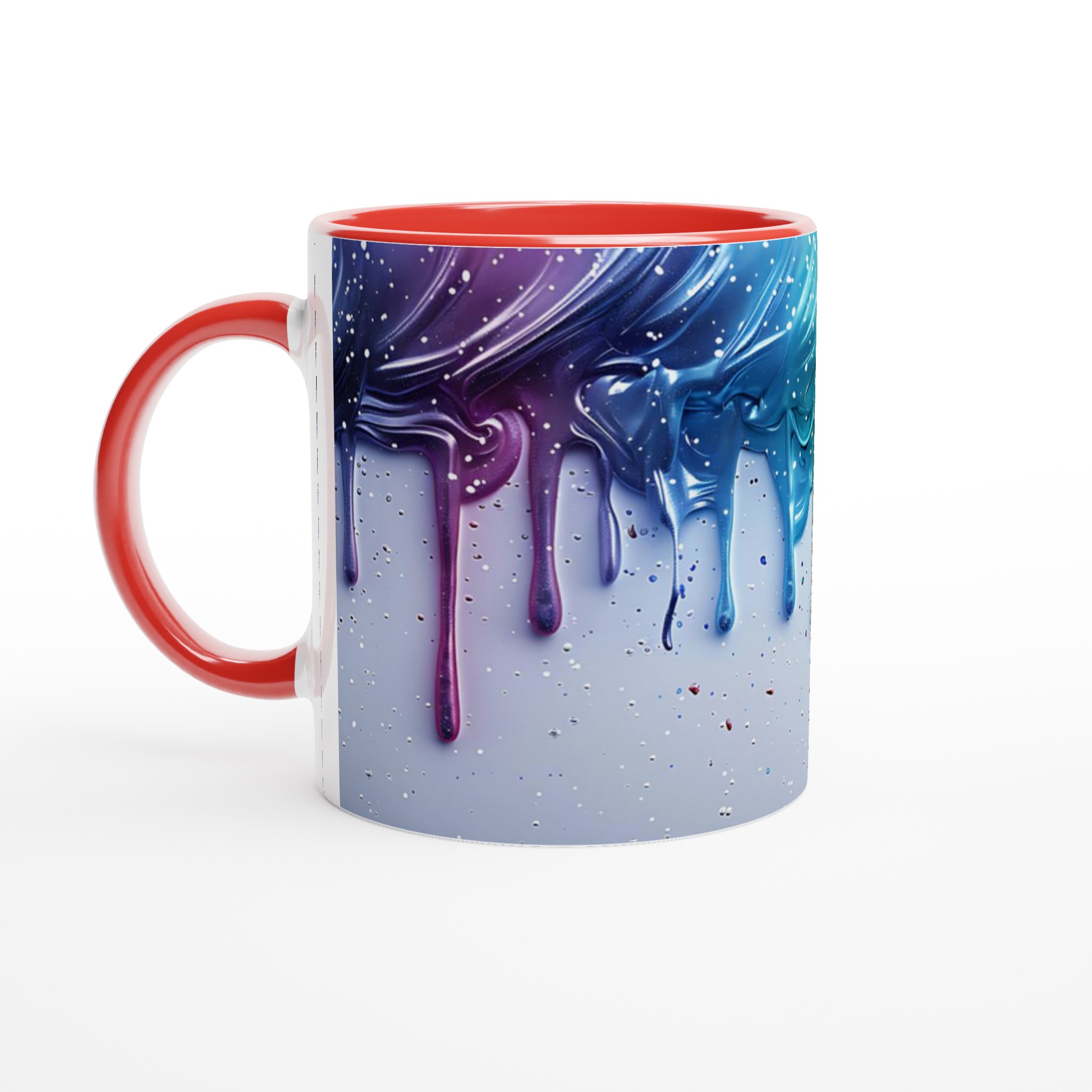 Färgsprakande 11oz Keramisk Mugg – Konstnärligt Regnbågsdesign i Sju Levande Färger 5 d3cec71f-4131-48f6-8651-9557fed7c95f