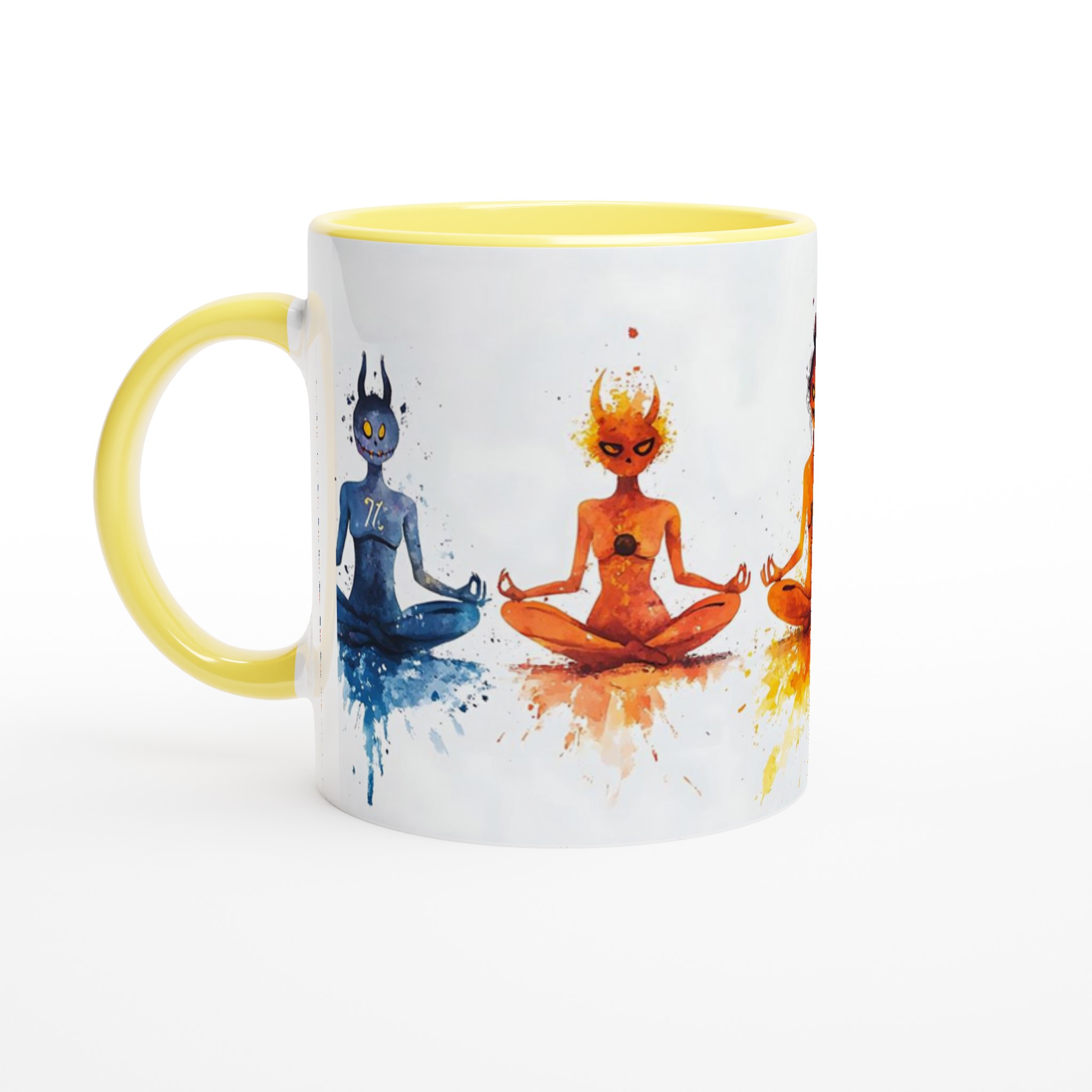 Zen-Mönster Keramikmugg - Avslappnade Demoner i Akvarell | 11oz & Diskmaskinsäker 3 d3efd6b5-380c-4f21-a6e0-4f7de4cf3e42