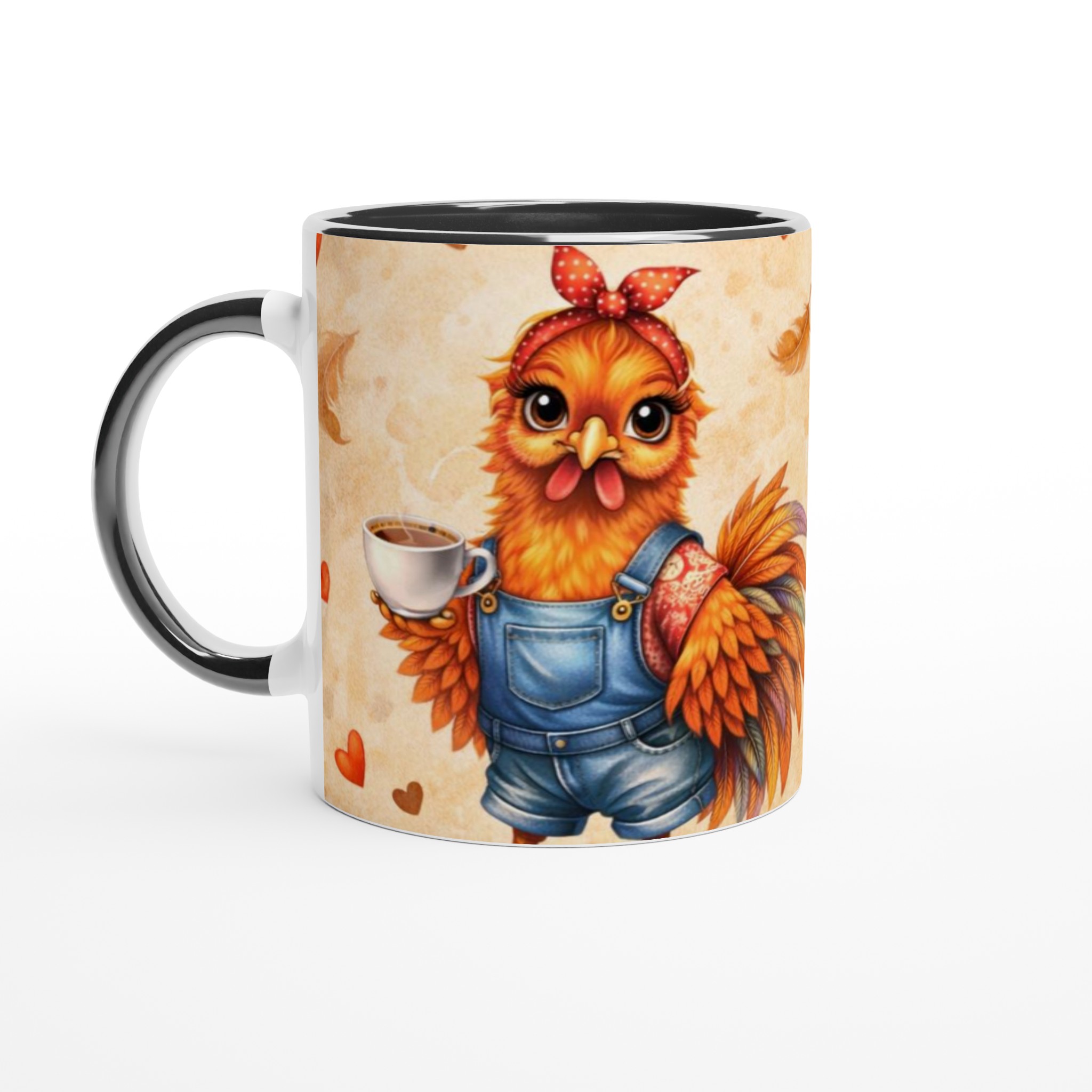 Charmig Vit 11oz Keramisk Mugg för Flickor som Älskar Höns & Kaffe – Välj din Färg! 4 d3f5d050-30b4-4d73-b7b6-03ce4ef814d0