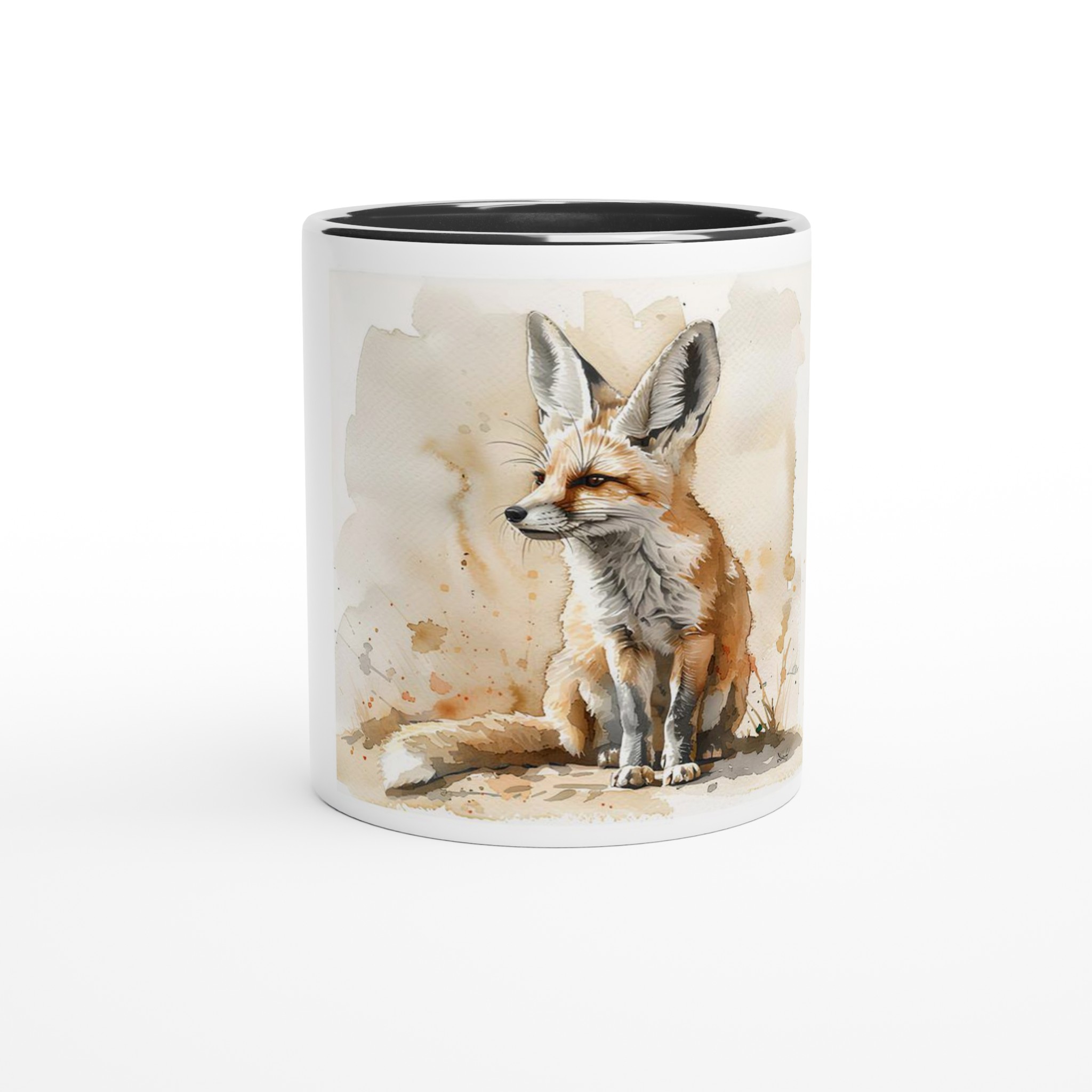 Fennec Fox Akvarellmugg – En Skär Vän för Dina Varje Klunk, i ditt Val av Sex Levande Färger 6 d40362ca-ba89-4bcc-bd39-3750df745643