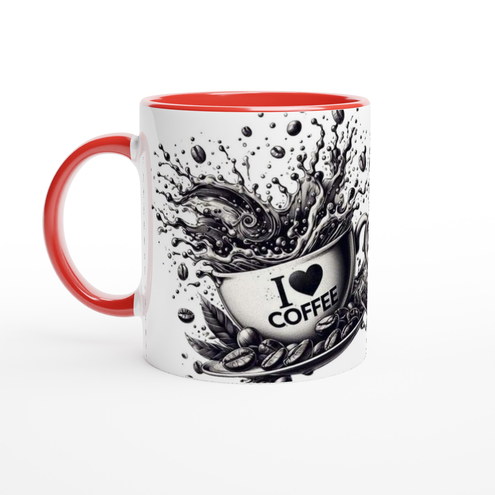 I ♥ Coffee 11oz Keramisk Mugg med Dynamisk Kaffemotiv i Väljbar Färg 6 d4244b87-3fac-4a5a-96b3-e10436bf9ff2