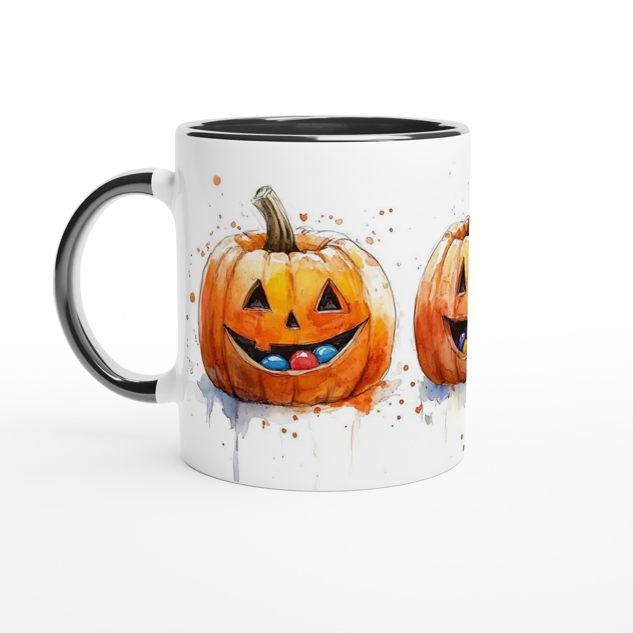 Glad Akvarell Pumpa Mugg – Levande Halloween Motiv på 11oz Keramisk Mugg 4 d42ba663-60a7-4d8a-9718-c35407ed0068