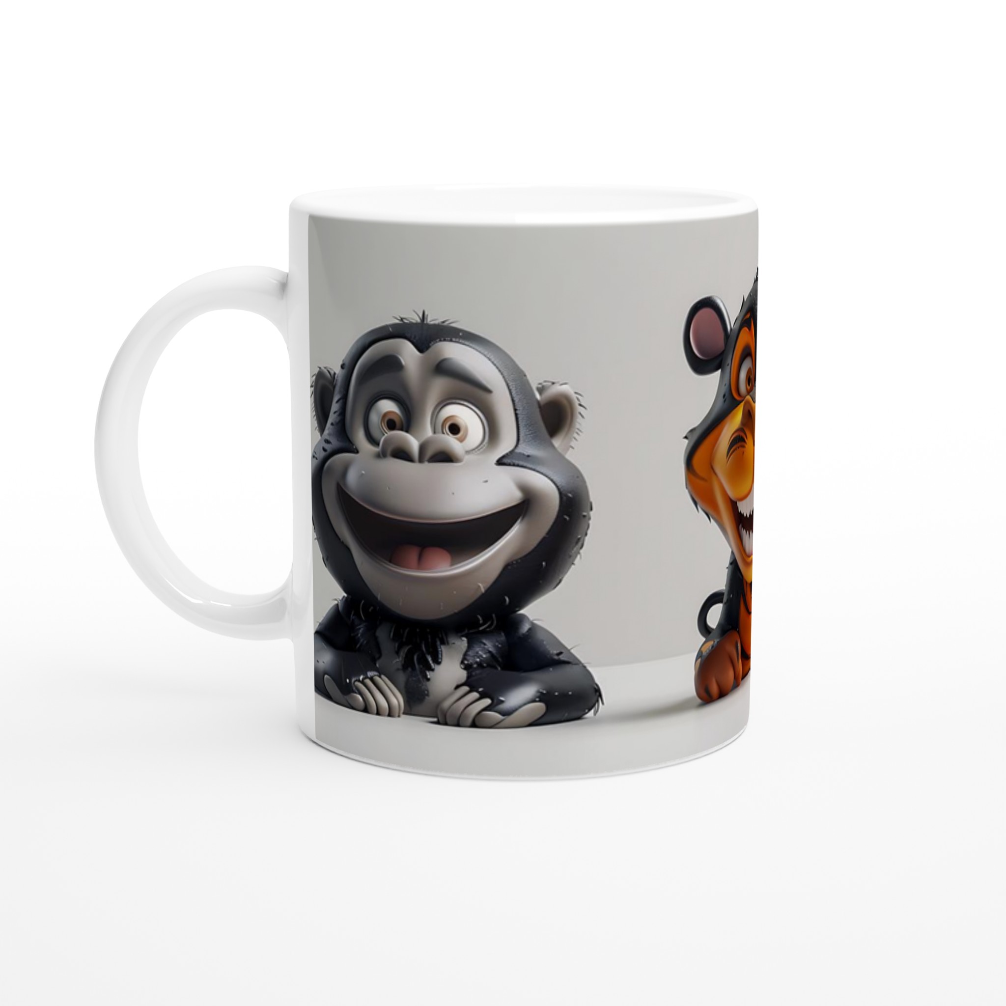 Glad Apa Keramisk Mugg - Rolig Kaffemugg med 3D-inspirerad Design 1 d44ca3d5-71b0-4da0-8f28-5835a6ec1dd7