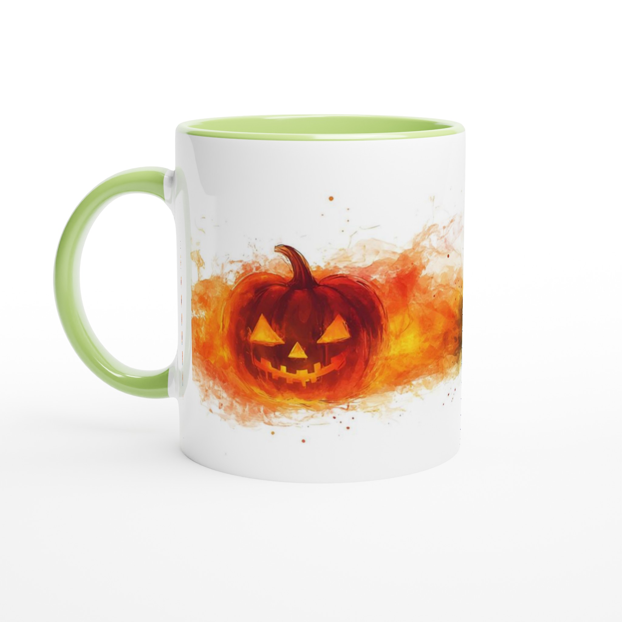 Mystisk Halloween Keramikmugg - Pumpa och Spöklikt Barn i Akvarellstil, Välj bland 7 Färger 7 d44e7be7-fe2f-4274-8be8-7a1a49dce8a4
