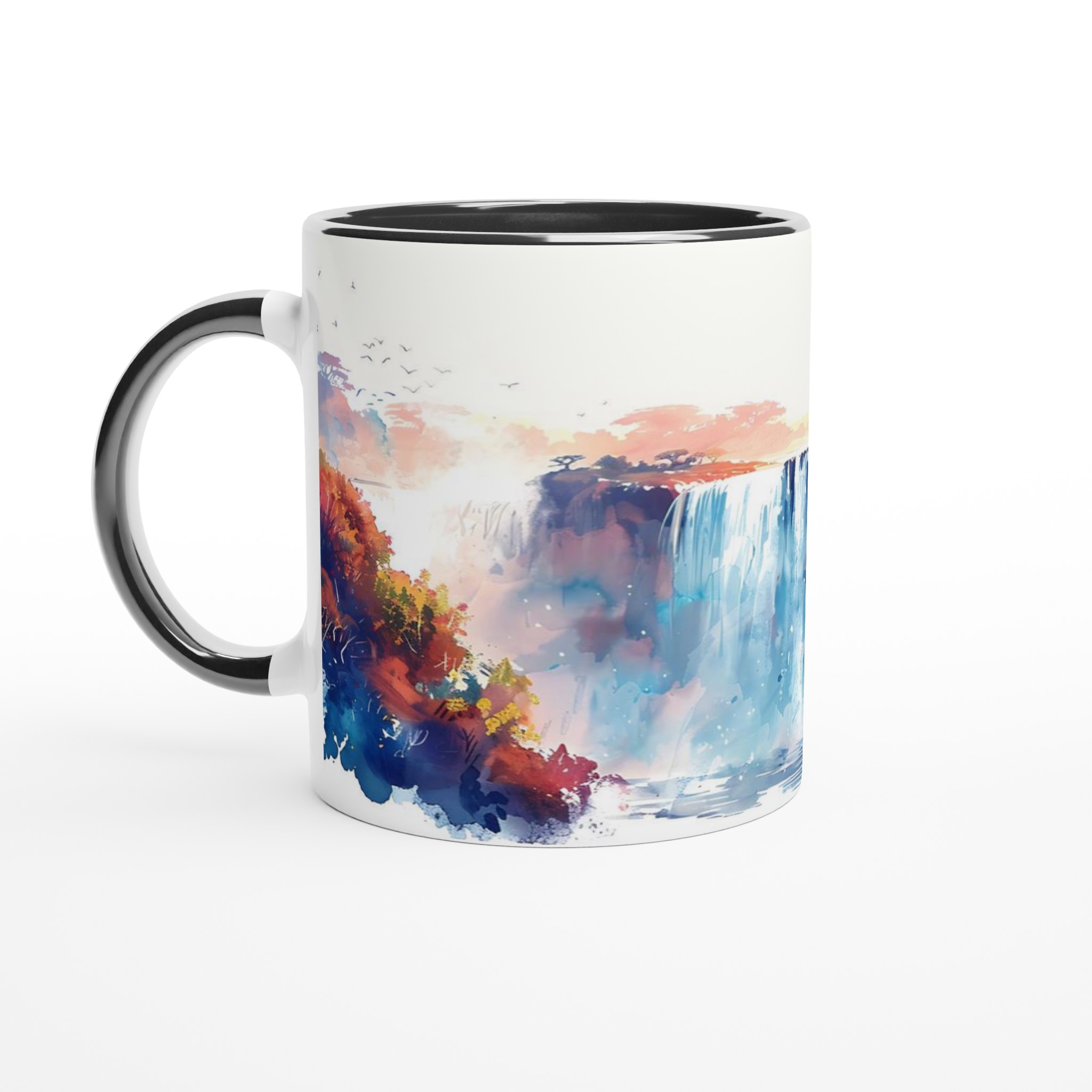 Akvarell Vattenfall Keramikmugg - 11oz konstnärlig mugg i ditt färgval 4 d453555a-7797-4213-a88d-052cd9c40815