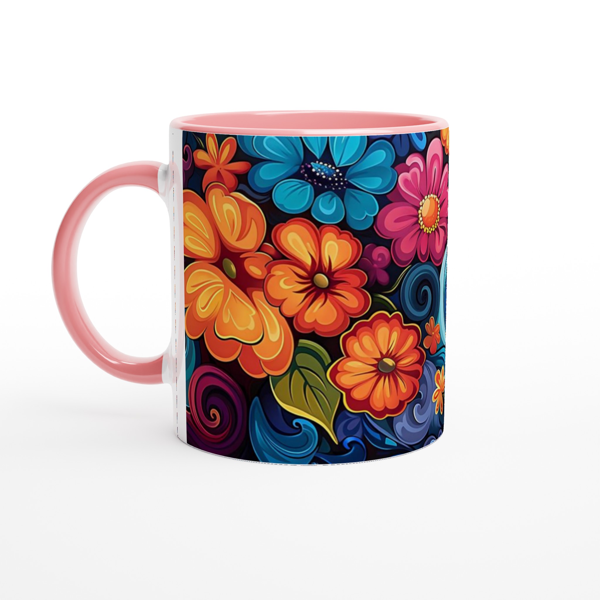 Färgsprakande Blomstermugg – 11oz Keramikmugg i Levande Nyanser för En Glädjefylld Start på Dagen 6 d48f99dd-395e-42fd-9872-8eefb9274db5