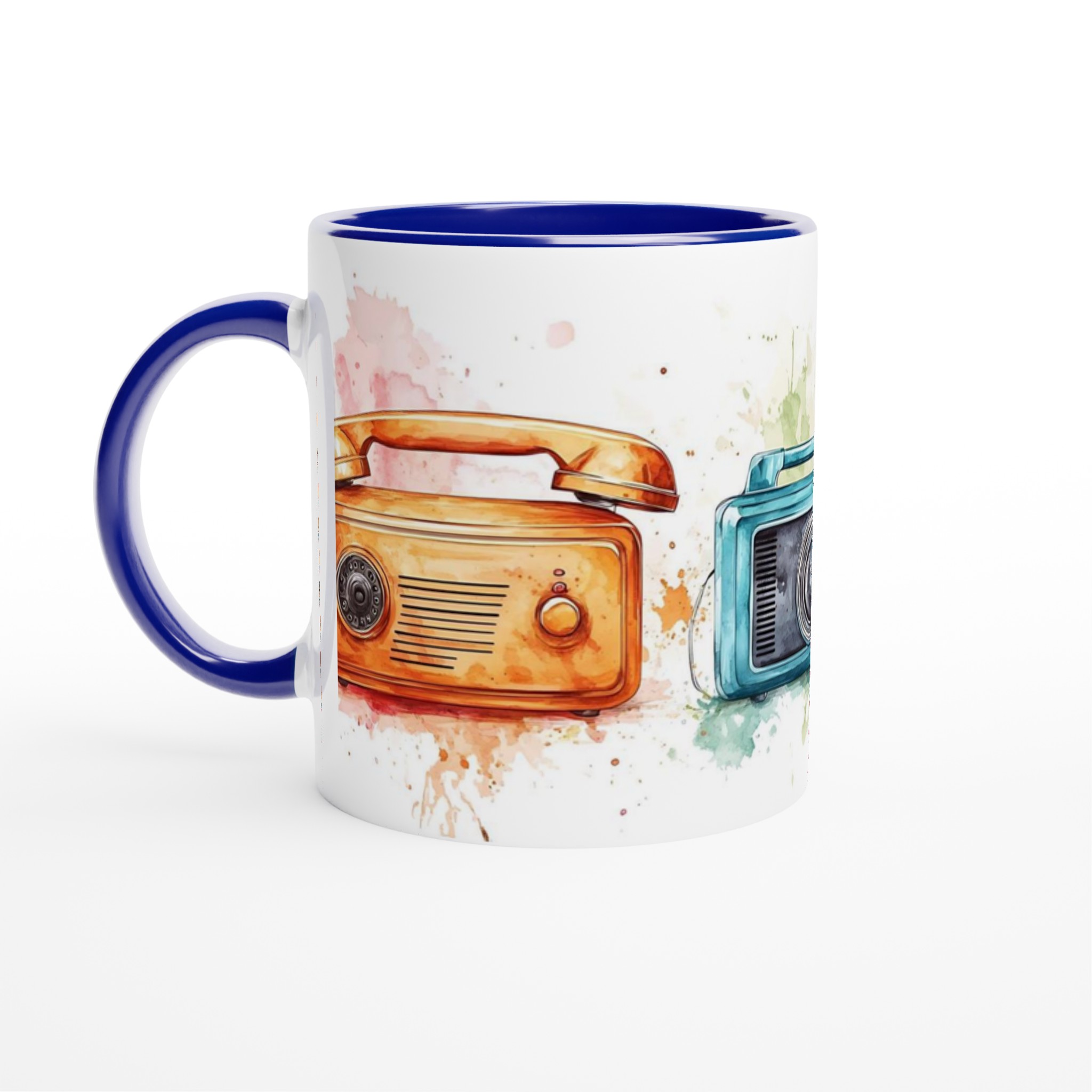 Retro Tech Vibes Keramikmugg – Din Favorit för Kaffe & Te i Akvarellstil 2 d4e96eef-2ae5-4fed-9acf-21cff9856bb2