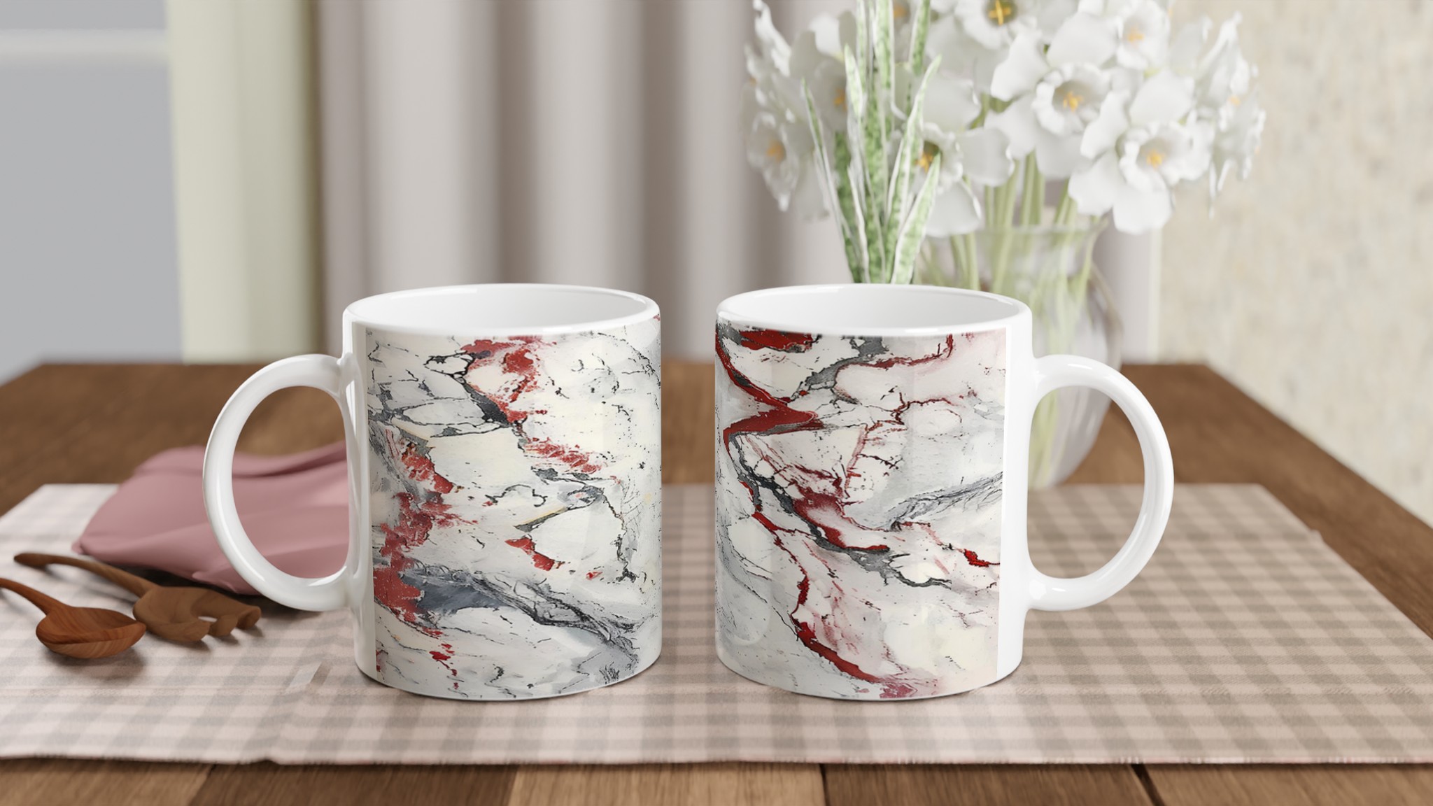 Abstrakt Marmor Mugg – Konstfull Design i Flera Färger, 11oz Keramik 11 d53884fe-9d55-48f2-bf75-affd68810419