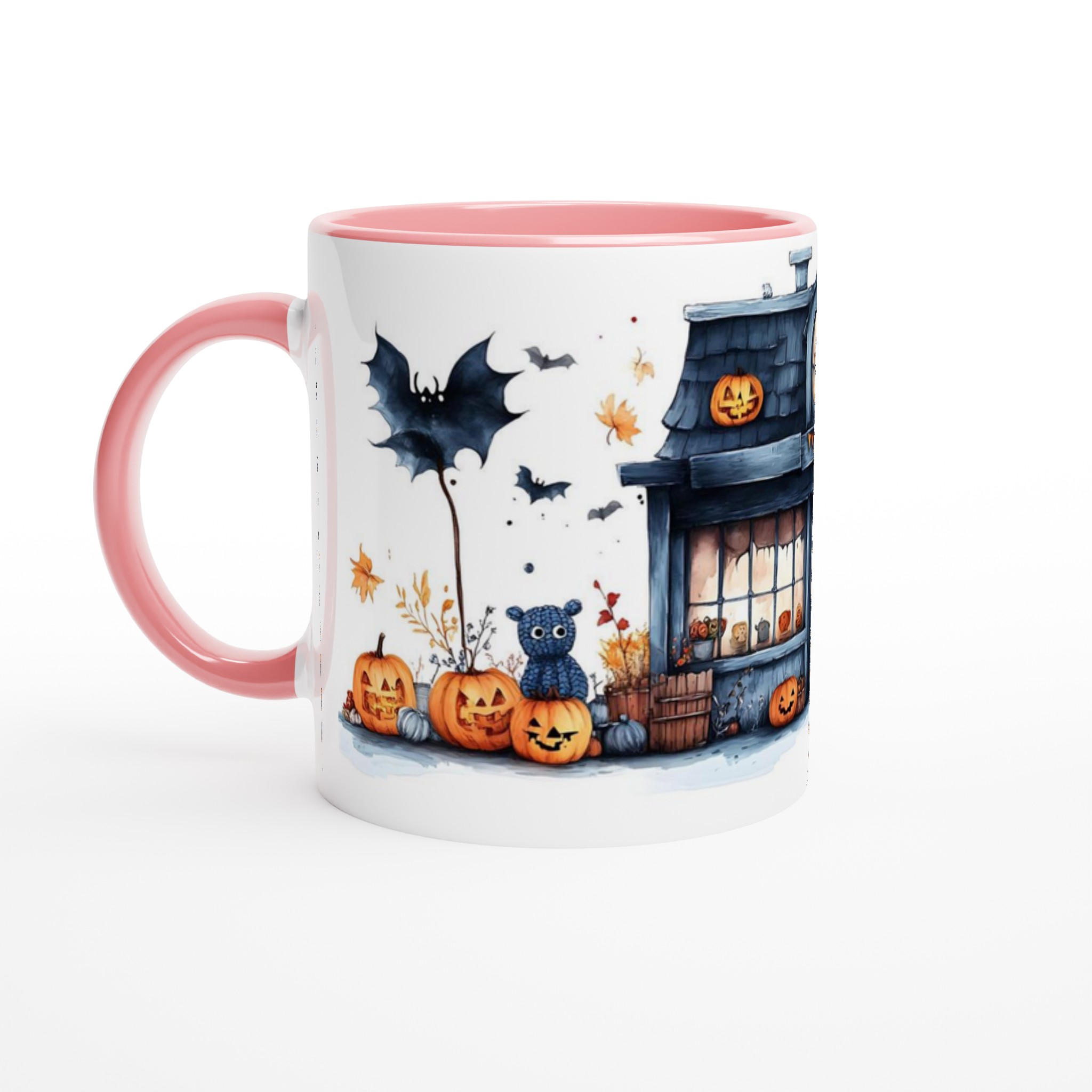 Mysig Halloween Mugg – Spöklikt Huset & Pumpor för Skrämmande Goda Drycker 6 d53d0783-ecd0-4e4d-9e54-74ca9b0e635f