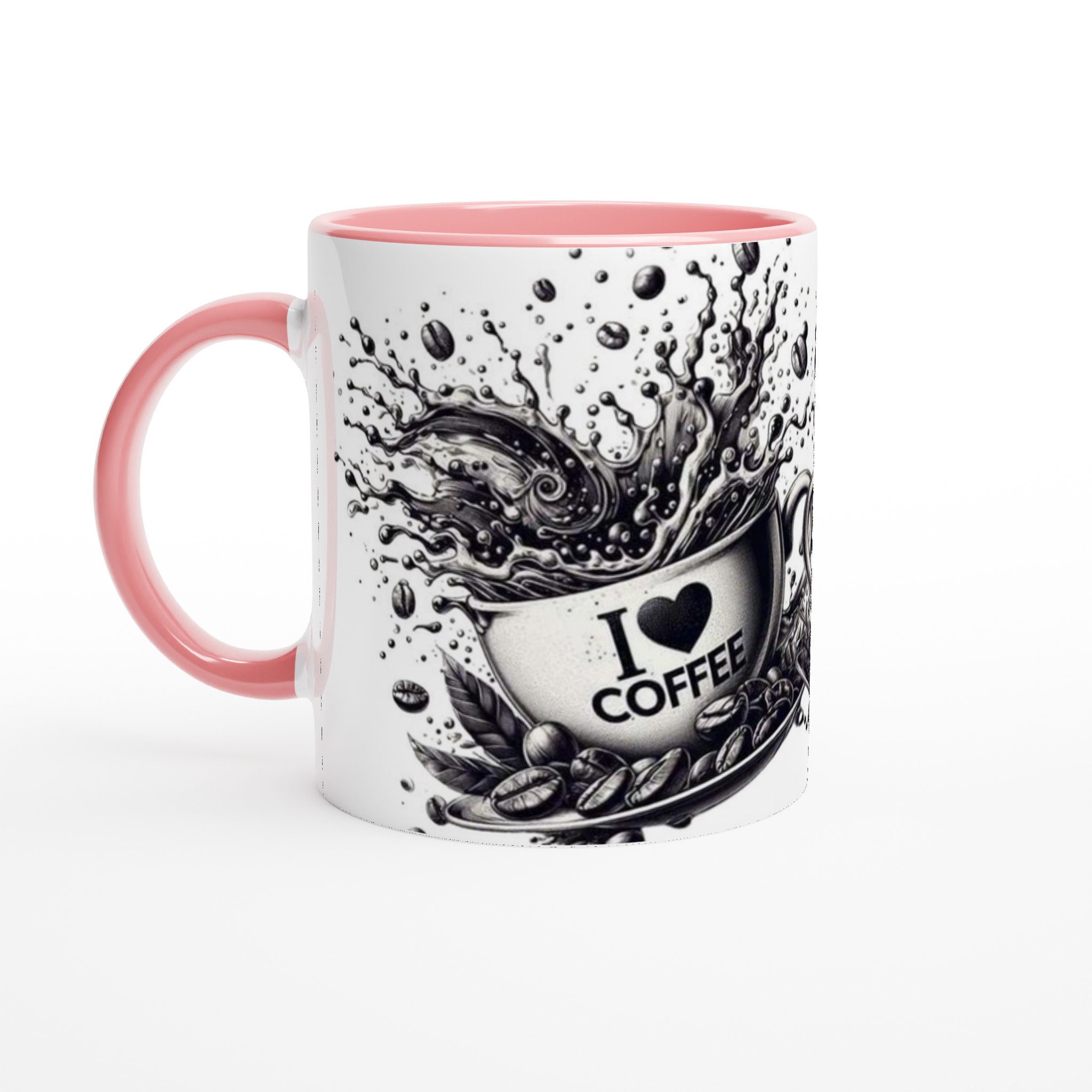 I ♥ Coffee 11oz Keramisk Mugg med Dynamisk Kaffemotiv i Väljbar Färg 7 d555209a-e46c-4aac-a02d-f4cf5451d59d
