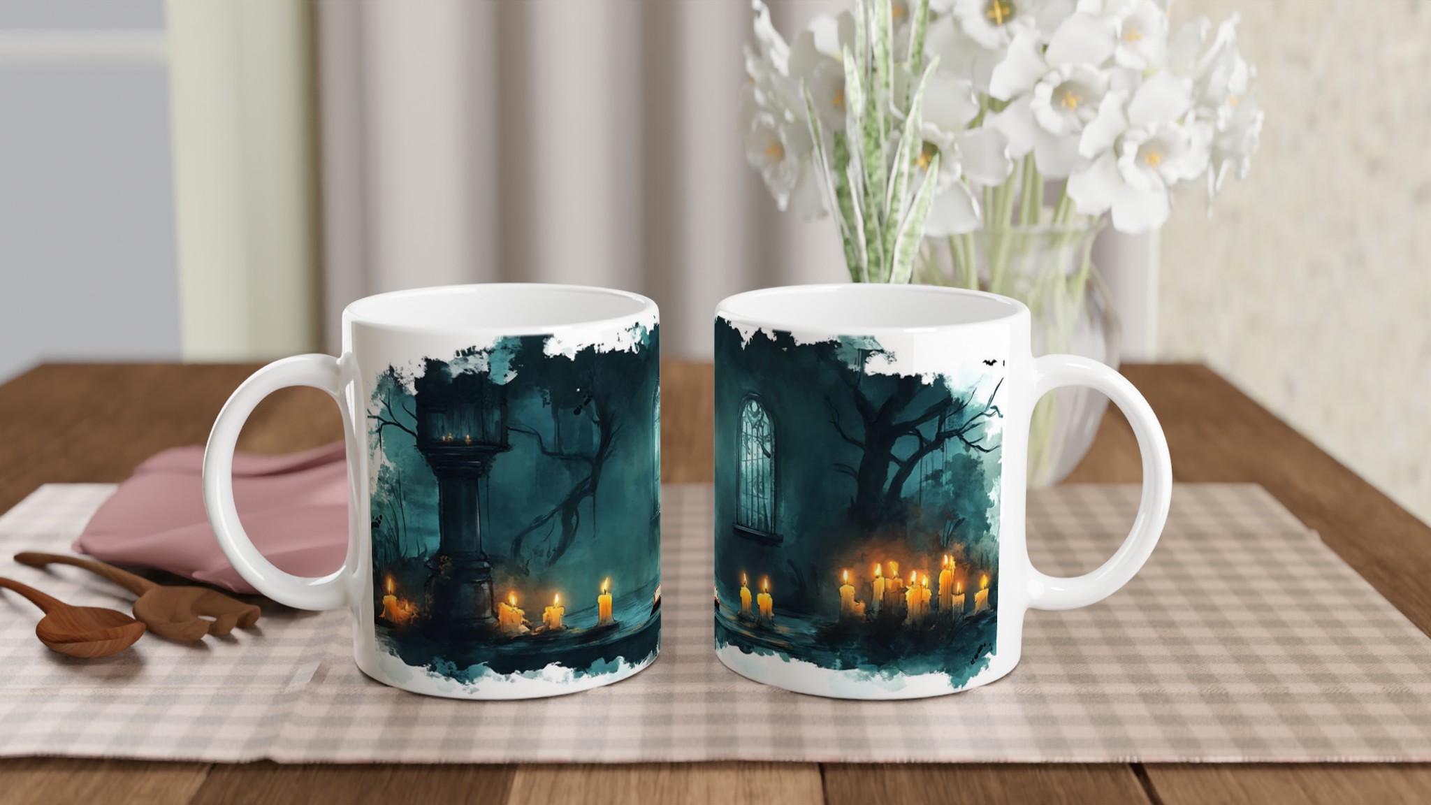 Mystisk Gotisk Interiör Keramikmugg – Stämningsfull Design i Valfri Färg, 11 oz 10 d56064a3-81f0-4e46-973d-a778d5a8f721