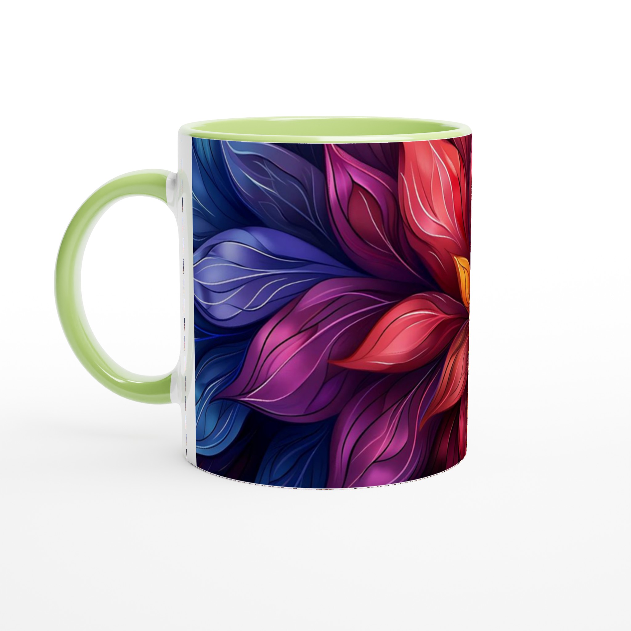 Abstrakt Blommig 11oz Keramisk Mugg – Konstfull Design i Levande Färger, Välj Din Favoritnyans! 7 d57836a9-4054-426e-95cd-e04e1382d7ef