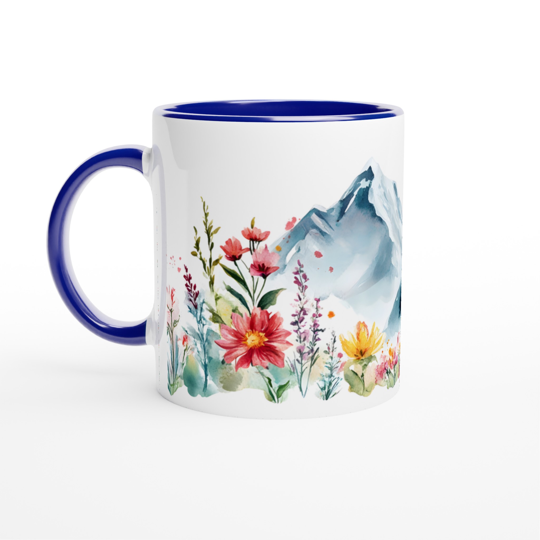 Akvarellberg & Vildblomma 11oz Keramisk Mugg – Njut av Naturens Skönhet i Varje Klunk 2 d59ae203-5e19-4797-a4a7-c54bb42e7884