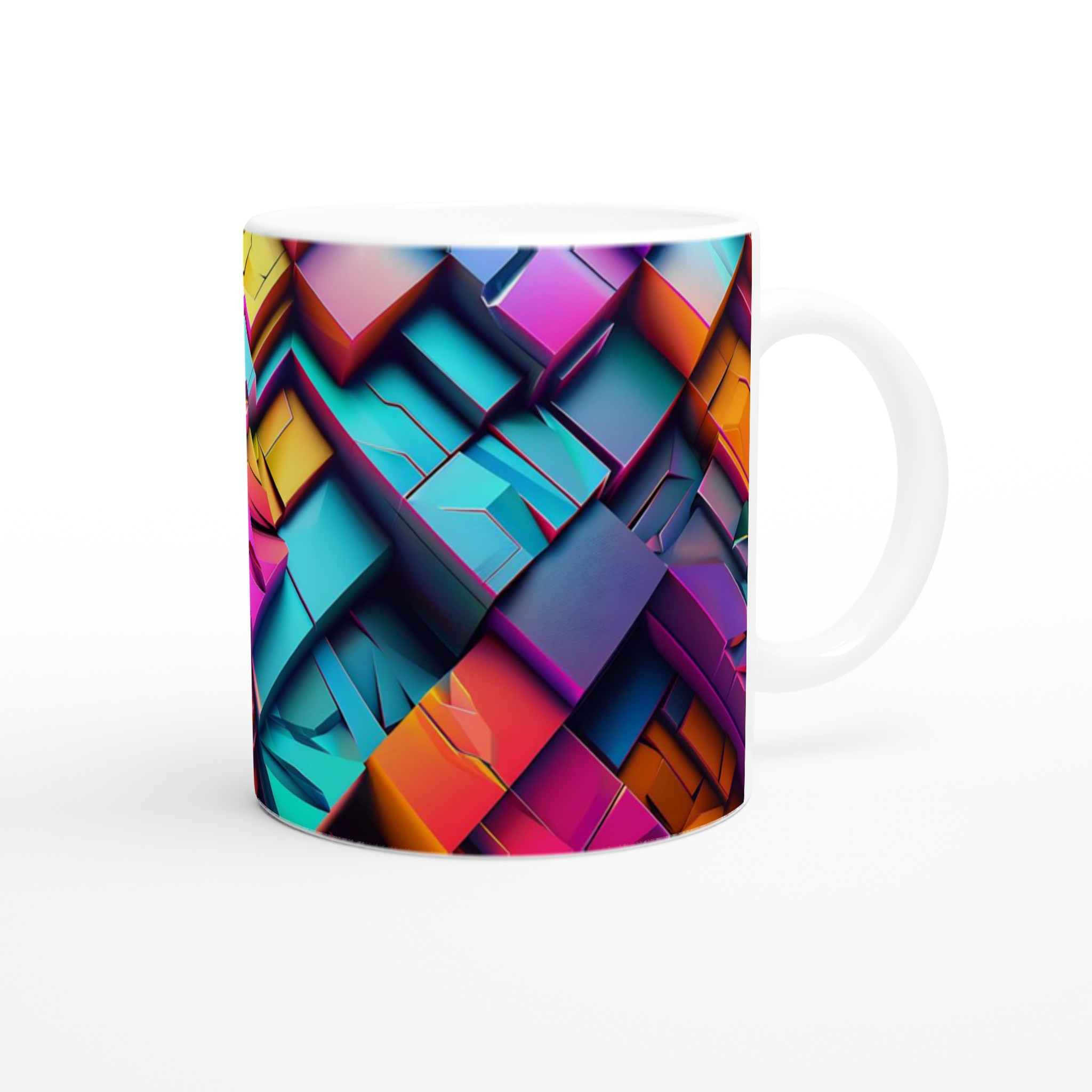 Abstrakt Geometrisk 11oz Keramisk Mugg – Färgglad Explosion för Din Favoritdryck 9 d5b1fabf-2594-4366-b3ee-0941085d1450