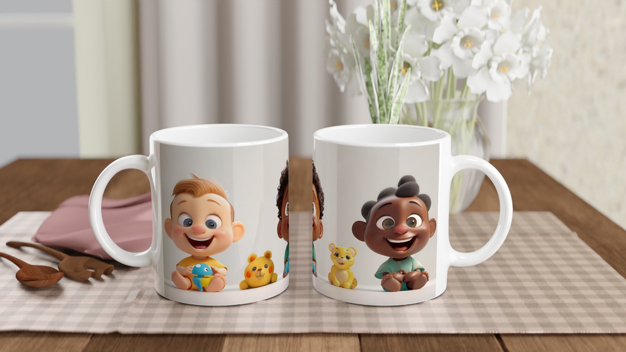 Söta Babyvänner 11oz Keramikmugg – En charmig design för din favoritdryck 10 d5b31a41-3ddf-4f71-aab8-dc25b03e742e