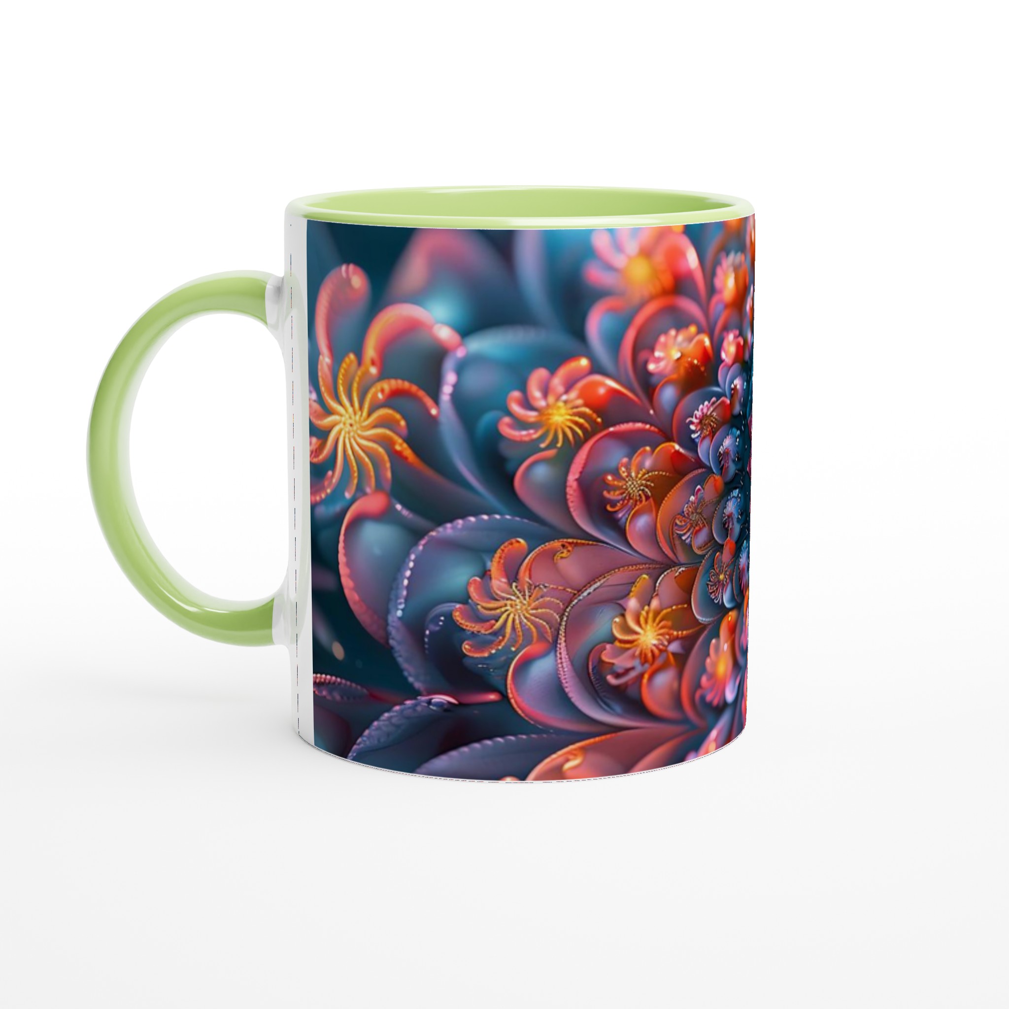 Abstrakt Fraktal Konst Mugg – Levande Blomsterdesign i Din Valda Färg 7 d5d14609-7b93-44b6-9b37-daad75fc0070