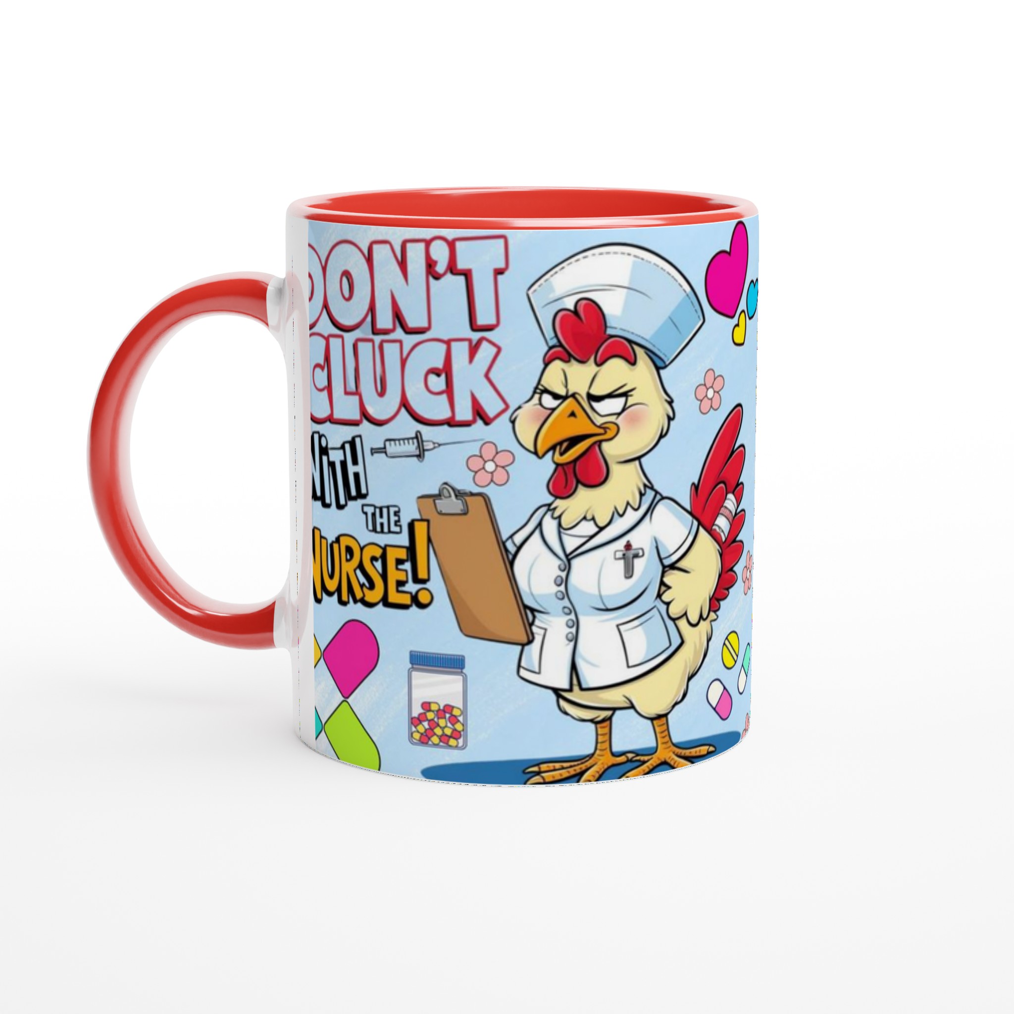 Vit 11oz keramisk mugg med lekfullt sjuksköterske-humor i sju färgstarka nyanser 5 d62b02f4-50ae-4c8b-a59a-e3630e791bb7
