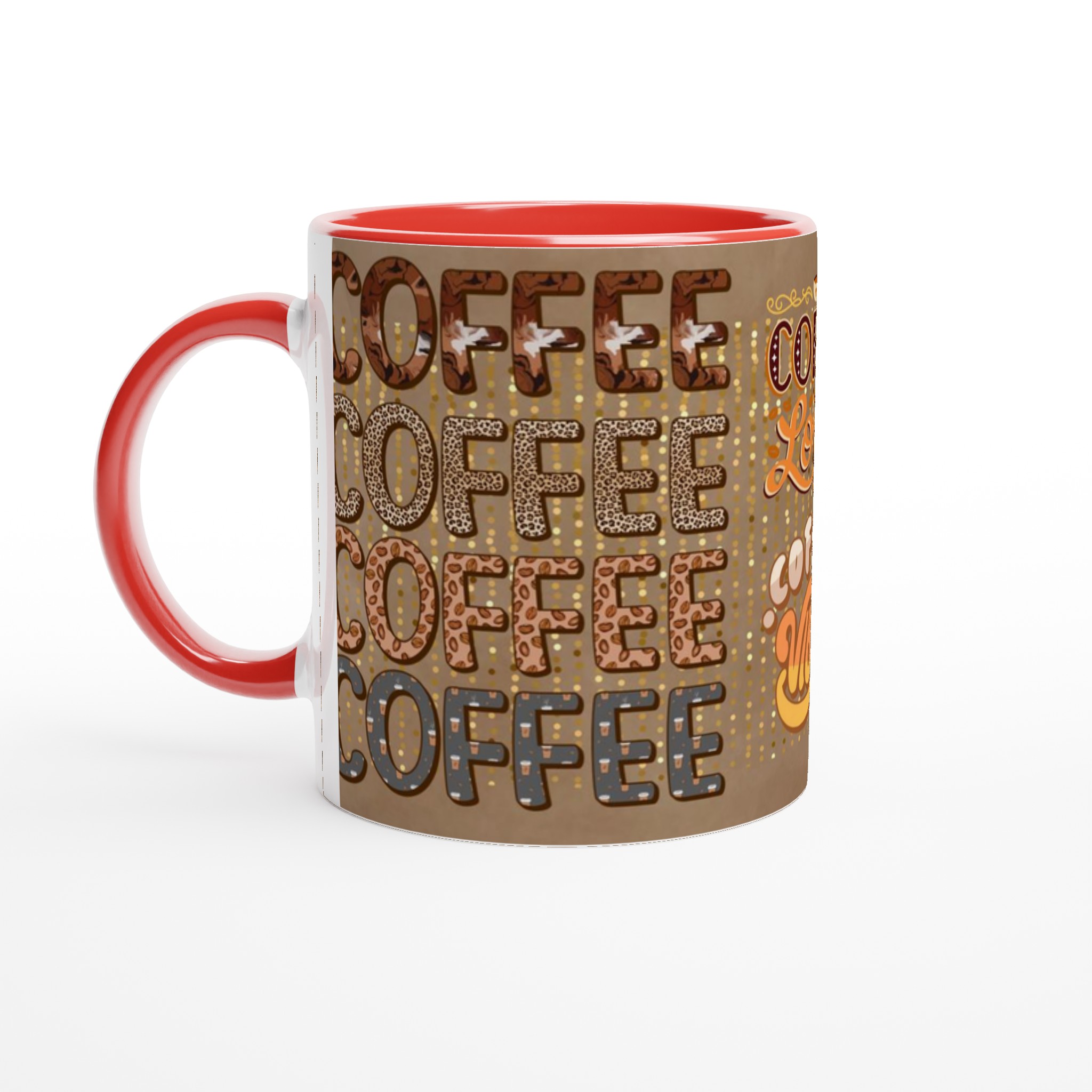 Vit 11oz keramisk mugg med unika kaffe- och djurmönster – välj din favoritfärg bland sju livfulla keramiska nyanser 5 d66def98-55ed-4381-96b3-509a7059f8d5