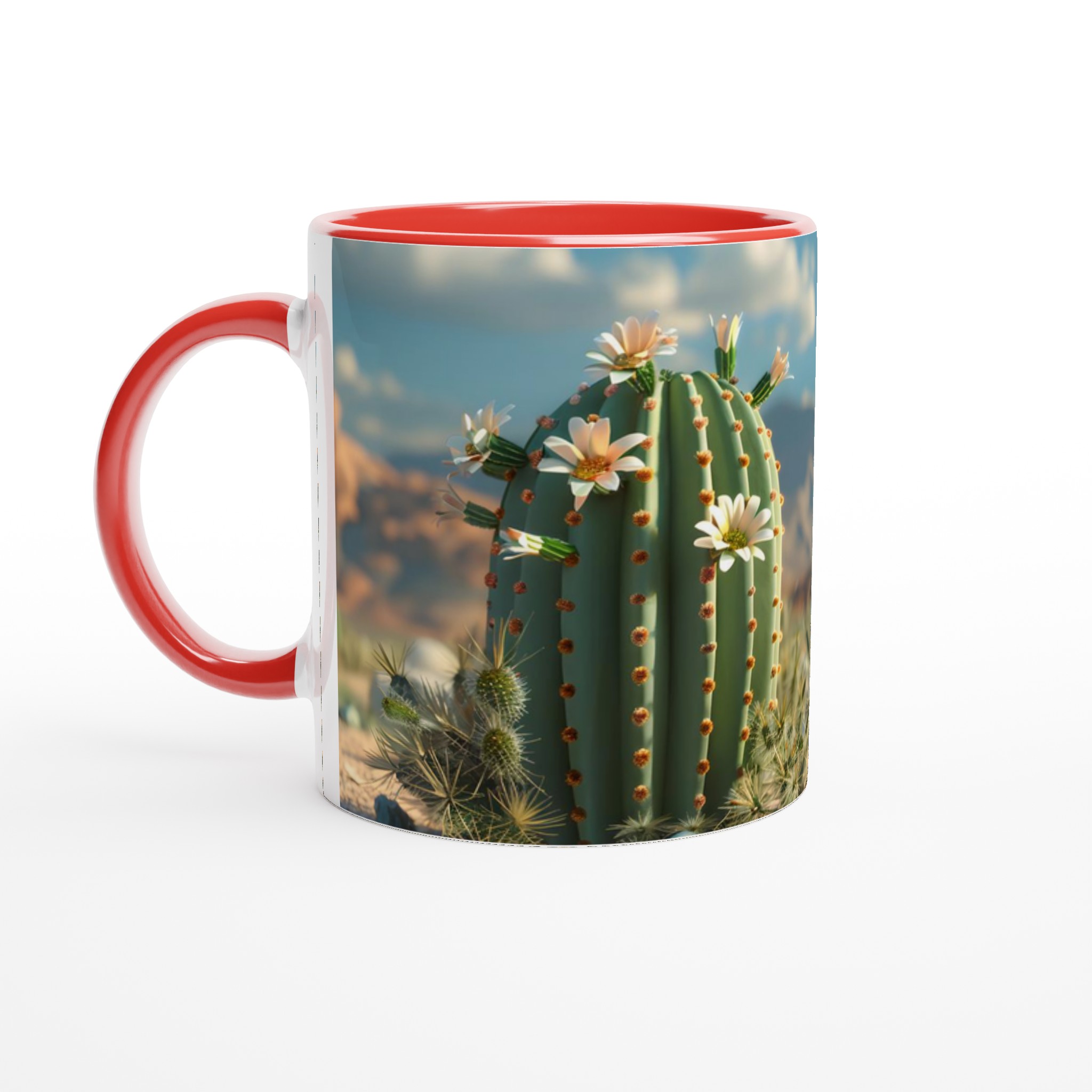 Kaktusblomster Keramikmugg - 11oz, Levande Desert Blommor för Kaffe & Te 5 d66f34a6-8923-40d6-92b7-a3997f8b684d