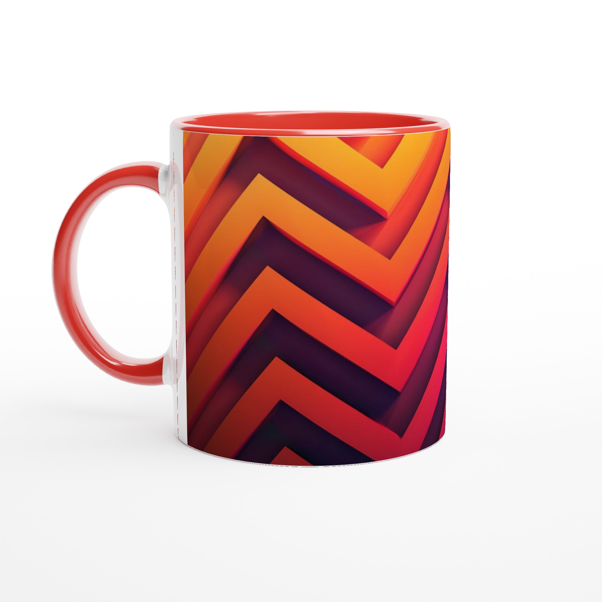 Abstrakt Chevron Mugg - Färgexplosion på 11oz Keramisk Kaffekopp 5 d6c86c7e-8b84-4e2e-af5f-3c52f4816c24