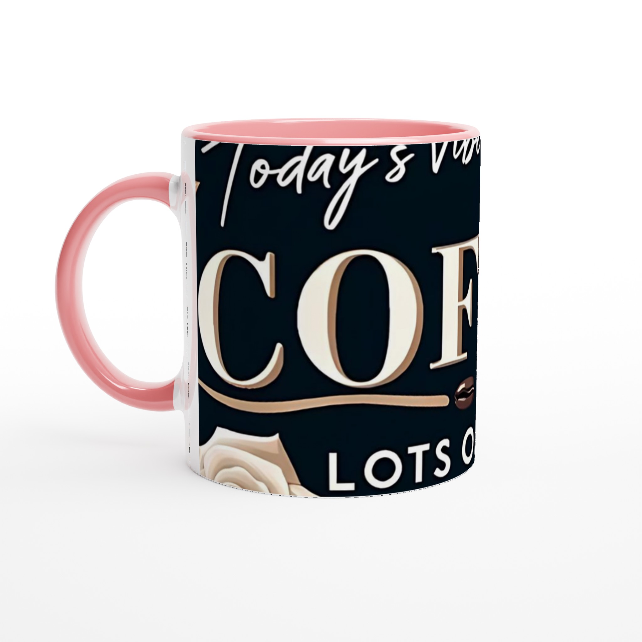 Muggen "Today's Vibe: Coffee" - 11oz Keramisk Mugg med Gulddetaljer & Djurmönster – Välj din färg! 6 d6d0bd54-5a59-45df-98f7-1b60d47b1b55