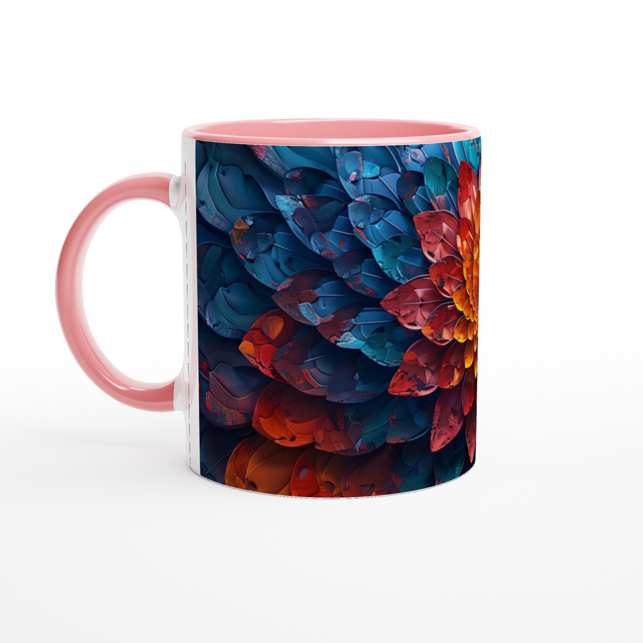 Abstrakt Blommig 11oz Keramisk Mugg – Konstnärlig Kaffekopp i Klara Färger 6 d72382e0-5f59-41dc-a3c7-8d3182998136