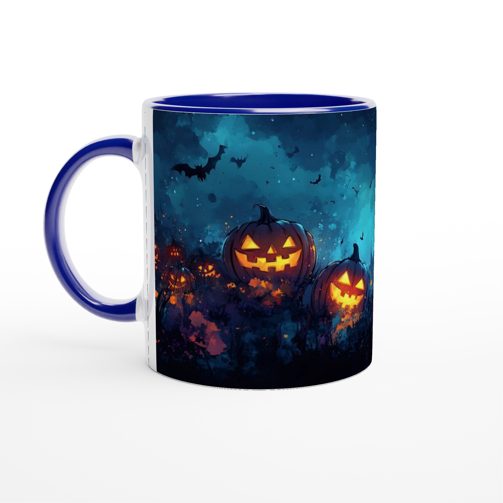 Spooky Halloween Pumpa Mugg – Levande Jack-o'-Lantern Design i Flera Färger, 11oz Keramik 2 d74d0d16-6040-4c05-951d-8b8ec87740af