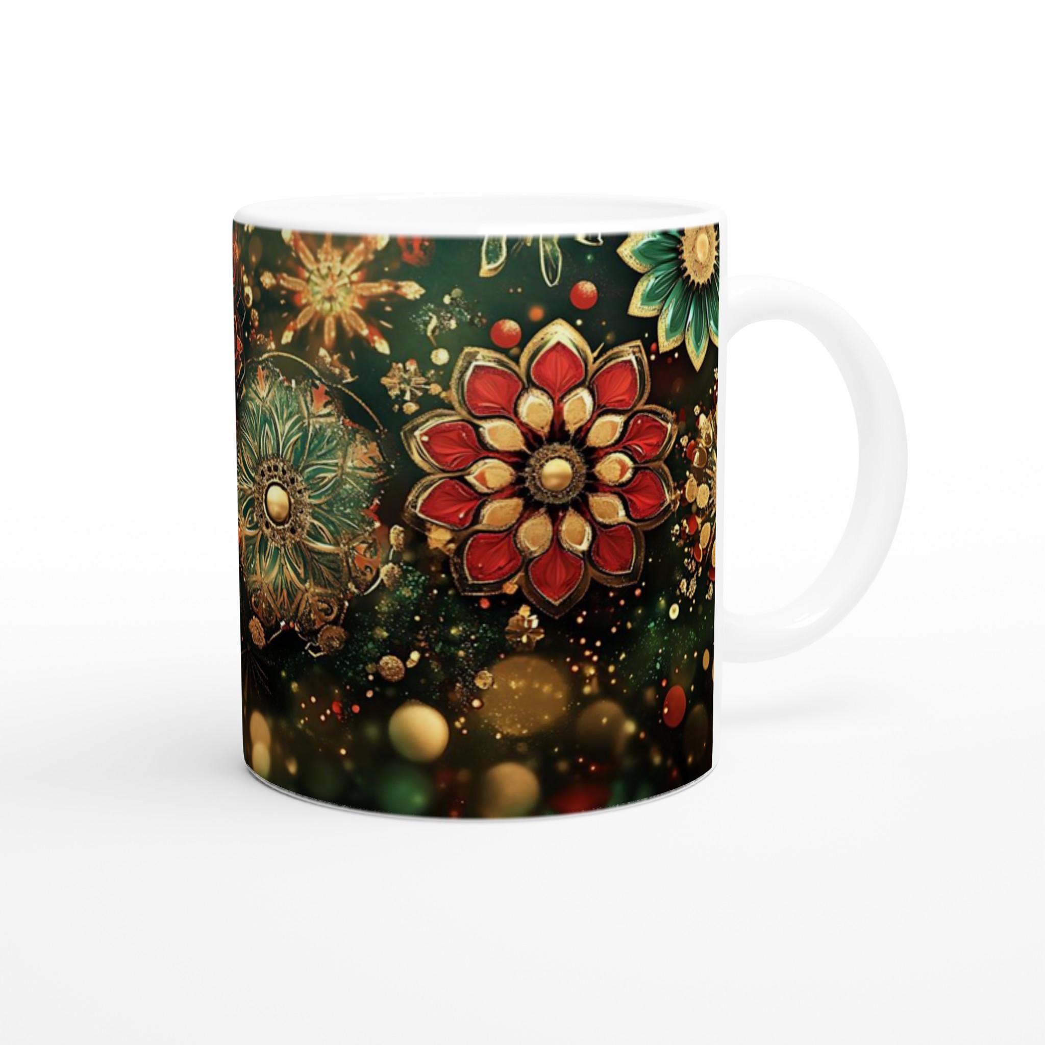 Lyxig Mugg "Förtrollad Blomsterprakt" – 11 oz Keramisk Kaffemugg i Sju Glänsande Färger 9 d7659d3c-7366-4b4a-bee2-4618fa4e164d