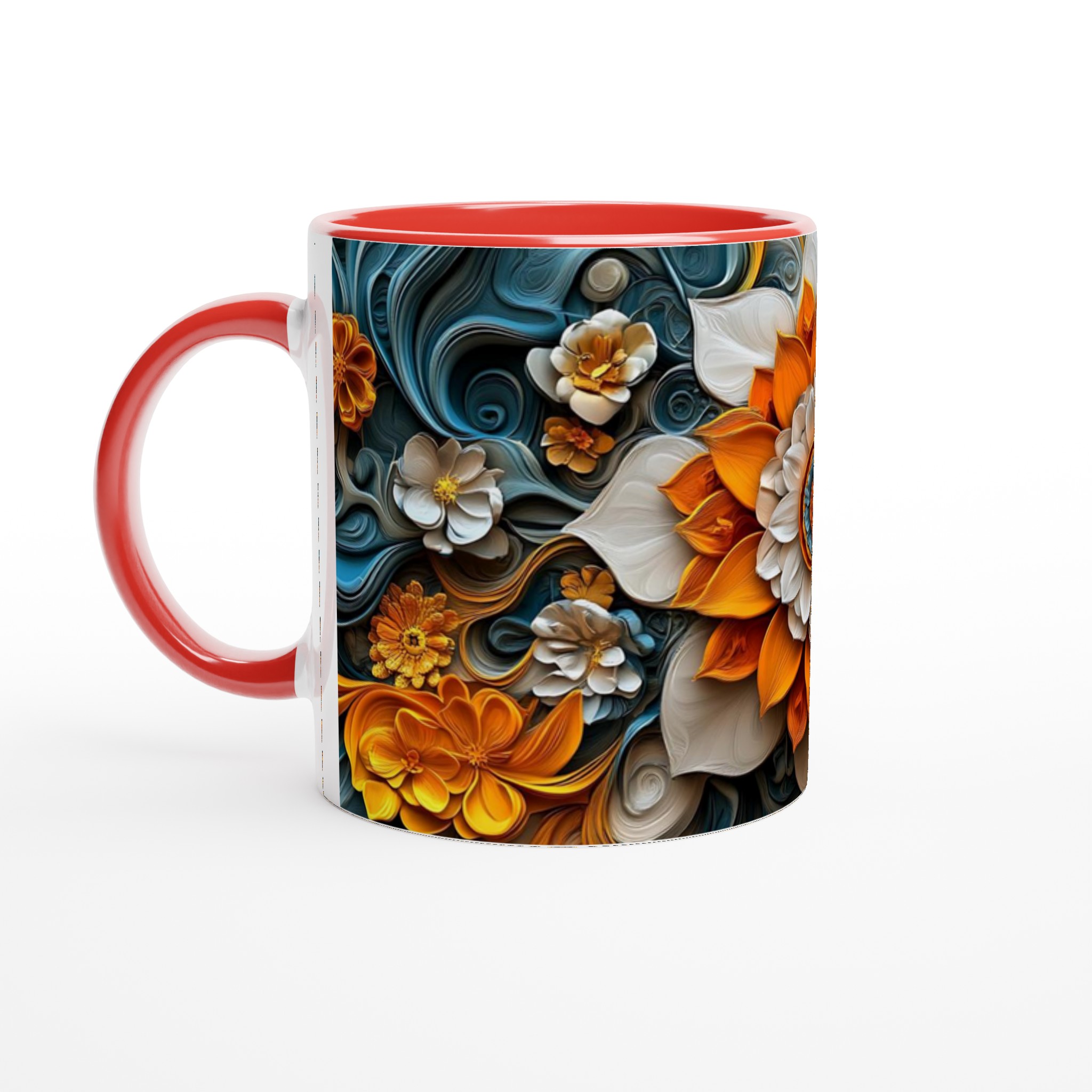 Abstrakt Mandala Konst Mugg – 11oz Keramisk Mugg i Ditt Val av 7 Levande Färger 5 d778b855-a01c-4f7c-923a-4203d32fe487